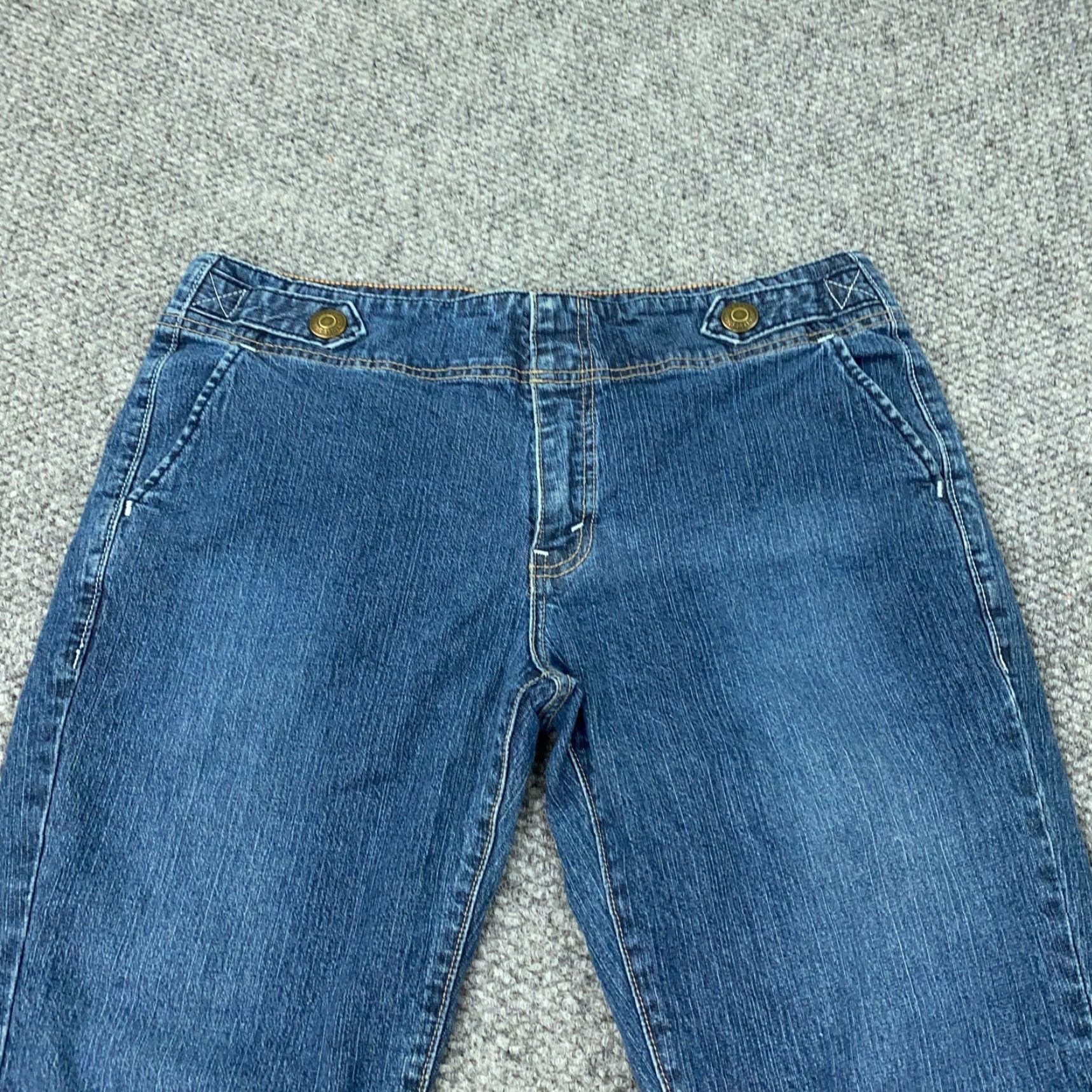 Levi's Levi Strauss Signature Cropped Jeans Womens Size 14 Blue Stretch Split Hem Size 36" / US 14 / IT 50 - 2 Thumbnail