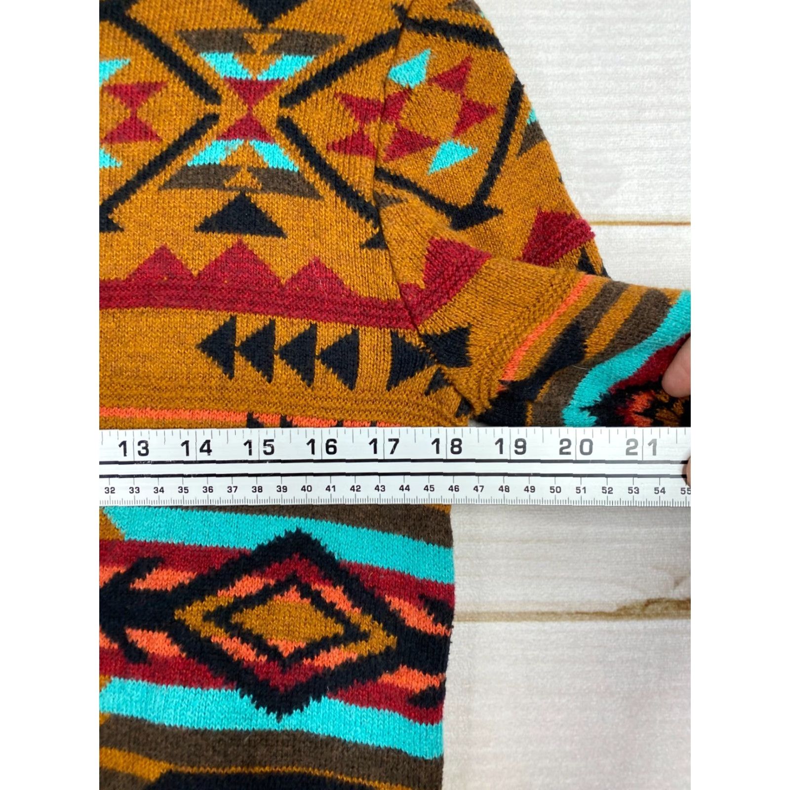American Eagle Outfitters American Eagle Sweater Mens S Hooded Pullover Fair Isle Southwestern Pocket Size US S / EU 44-46 / 1 - 2 Thumbnail