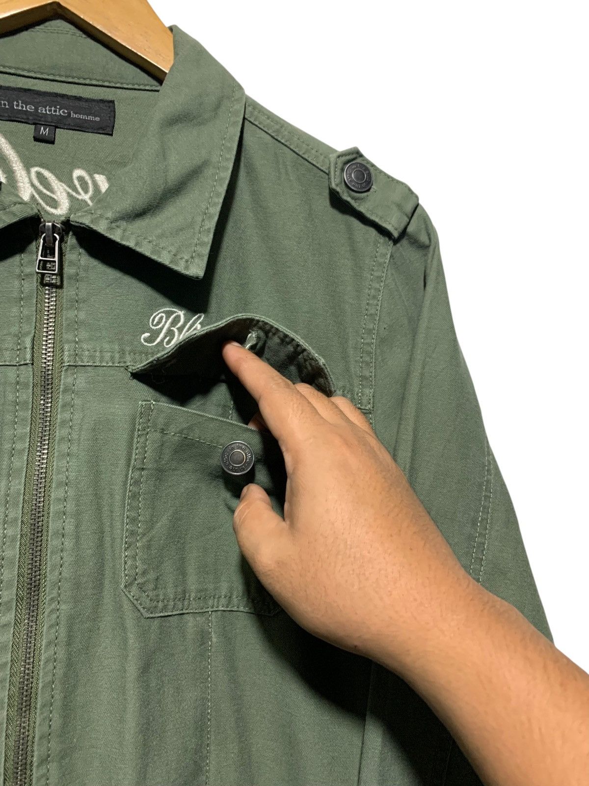 In The Attic 2000s In The Attic unkown pleasure military green jacket Size US M / EU 48-50 / 2 - 6 Thumbnail