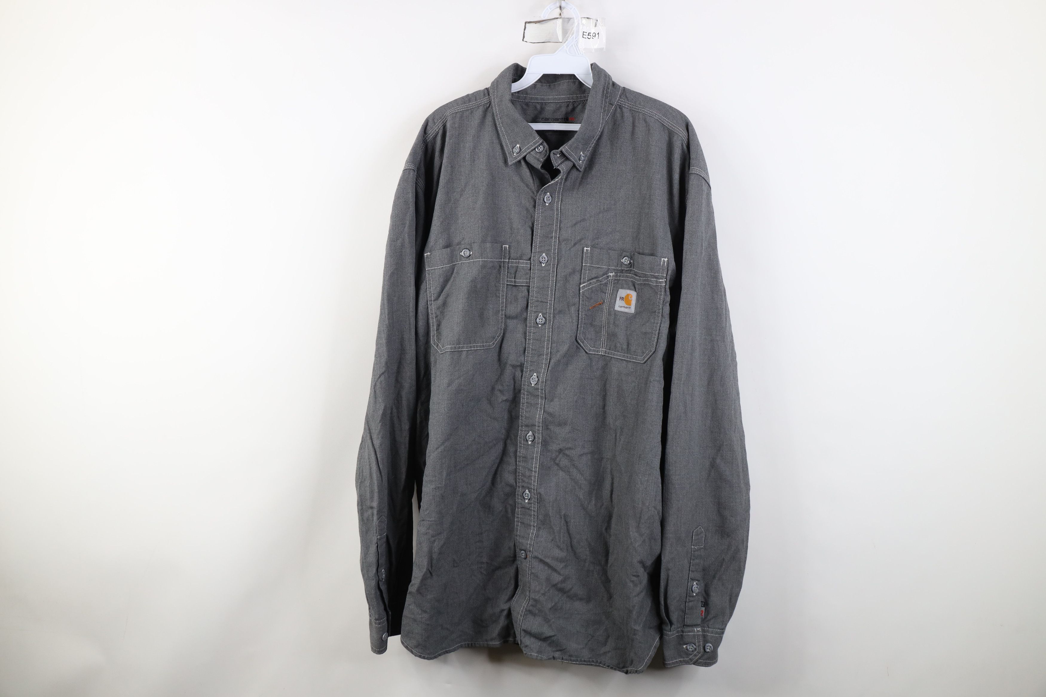 Carhartt Carhartt FR Fire Flame Resistant Collared Button Down Shirt Size US XL / EU 56 / 4 - 1 Thumbnail