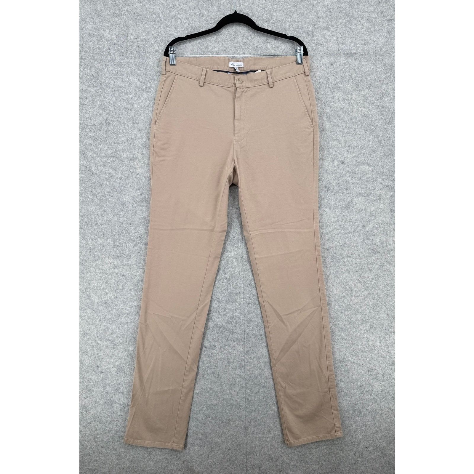 NWT Peter Millar Crown Pilot Twill Flat Front Khaki Trousers