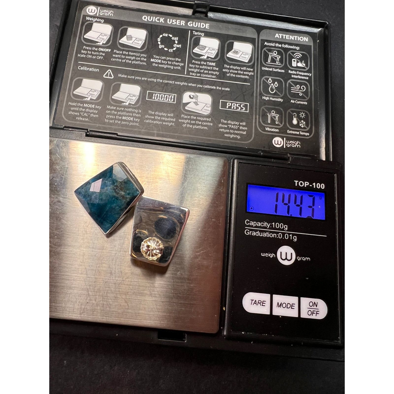 Other NEW Jay King blue apatite geometric sterling silver earrings Size ONE SIZE - 22 Thumbnail