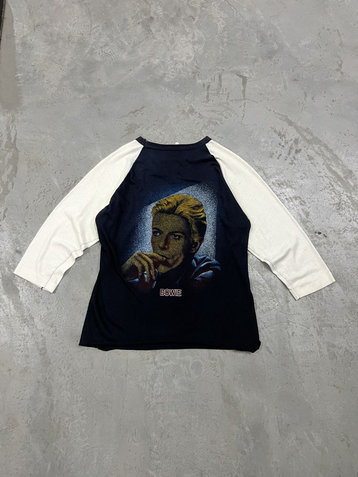 Vintage 80s David Bowie Raglan Shirt 50/50 Size US M / EU 48-50 / 2 - 4 Thumbnail