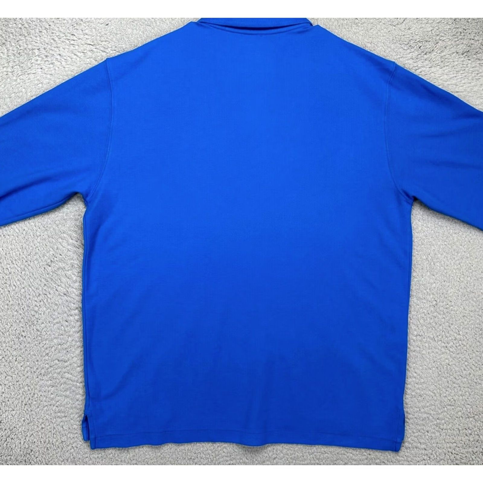 Vintage L.L. Bean Sweatshirt Mens Large Blue Polo Pullover 100% Cotton Casual Mock Neck Collared Long Sleeve Regular Fit Mens Size US L / EU 52-54 / 3 - 4 Thumbnail