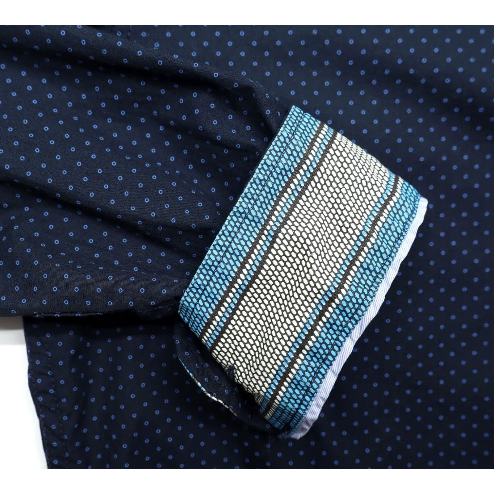 Scotch & Soda Scotch & Soda Vacanza Men’s Long Sleeve Navy Blue Circles Sz M Shirt Size US M / EU 48-50 / 2 - 4 Thumbnail