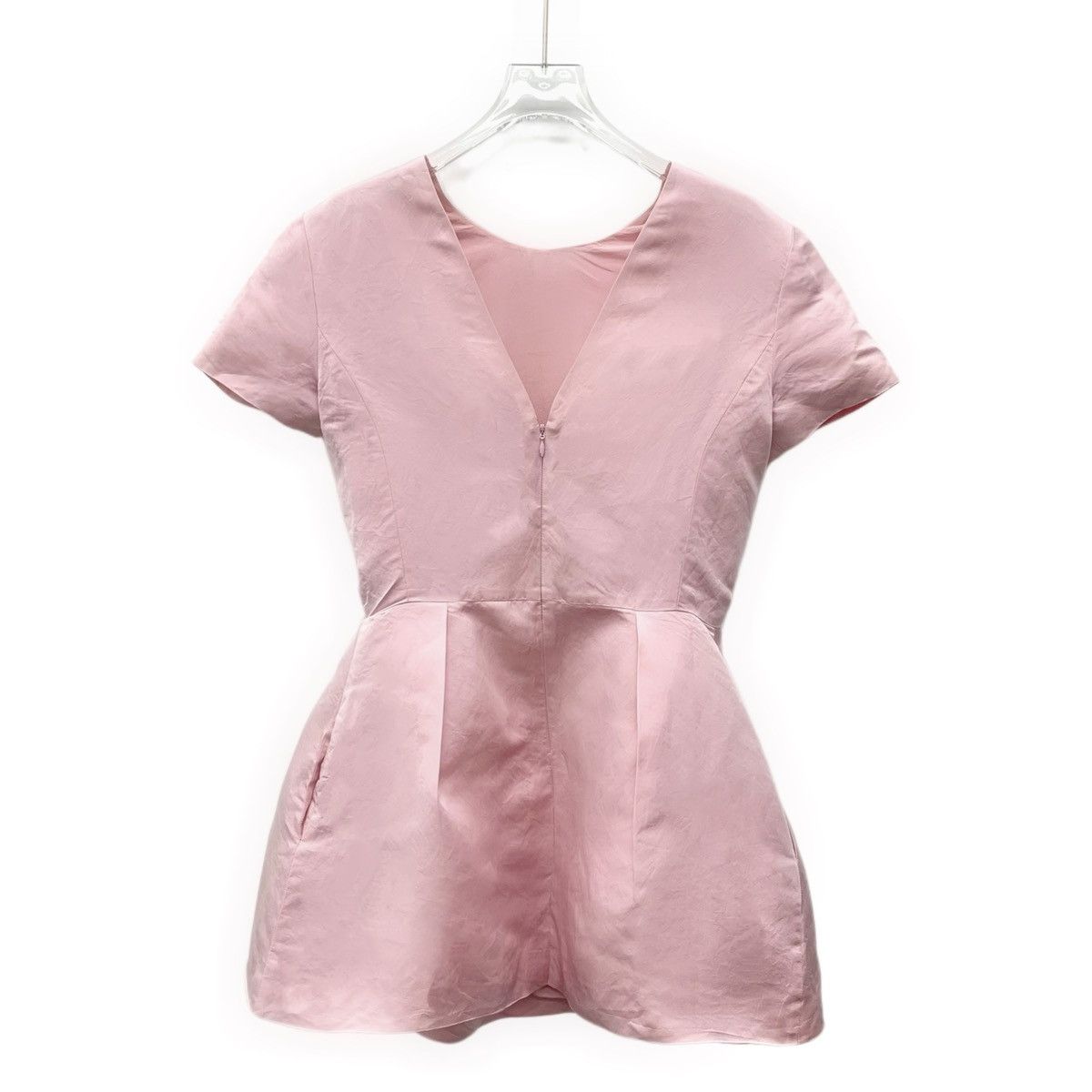Dior Christian Dior Pink Silk Short Sleeve Dress K26WX Size S / US 4 / IT 40 - 2 Thumbnail