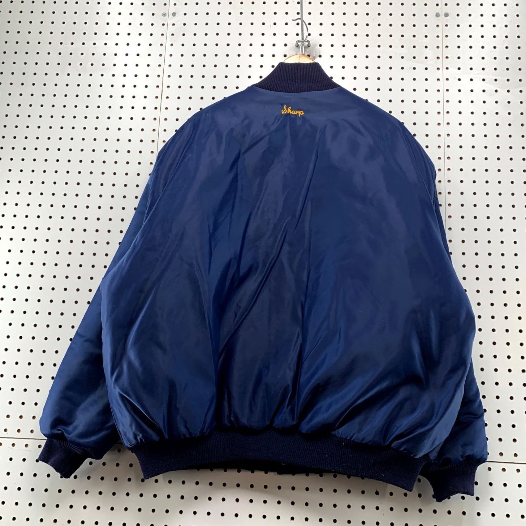 Vintage VINTAGE Augustana Bomber Jacket Mens 2XL Blue DeLONG Snap Embroidered 80s Satin Size US XXL / EU 58 / 5 - 2 Thumbnail