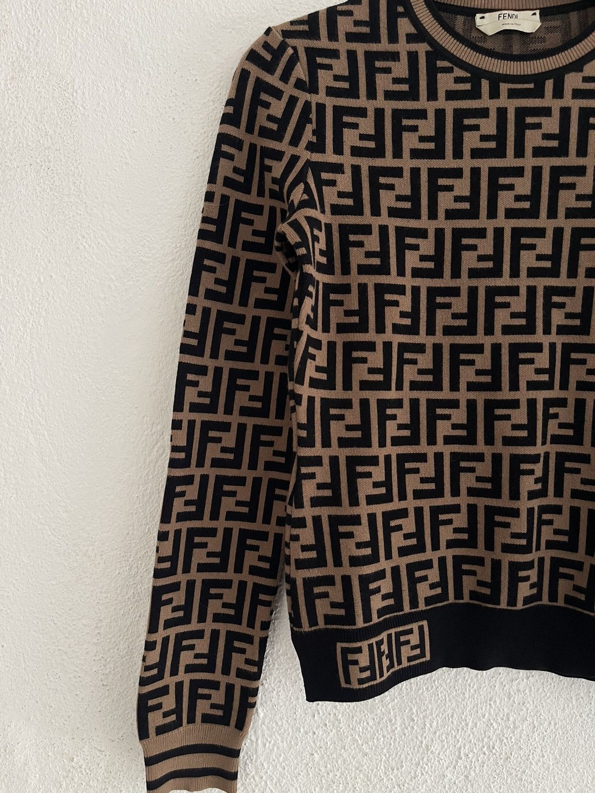 Fendi Fendi Viscose Sweater FF Jacquard Monogram Jumper Size S / US 4 / IT 40 - 5 Thumbnail