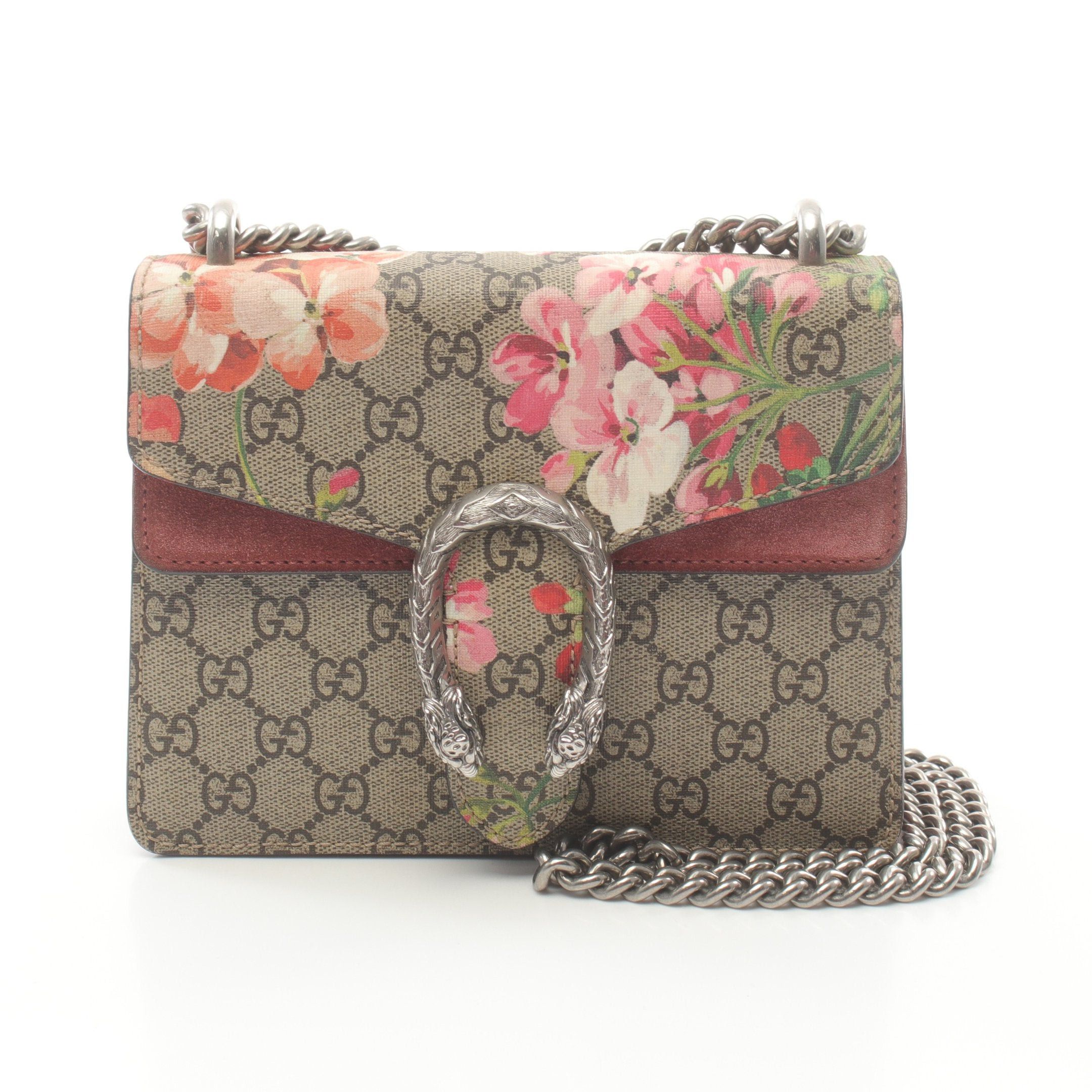 Gucci Gucci Dionysus Gg Blooms Double Chain Shoulder Bag Beige Multicolor Size ONE SIZE - 1 Thumbnail