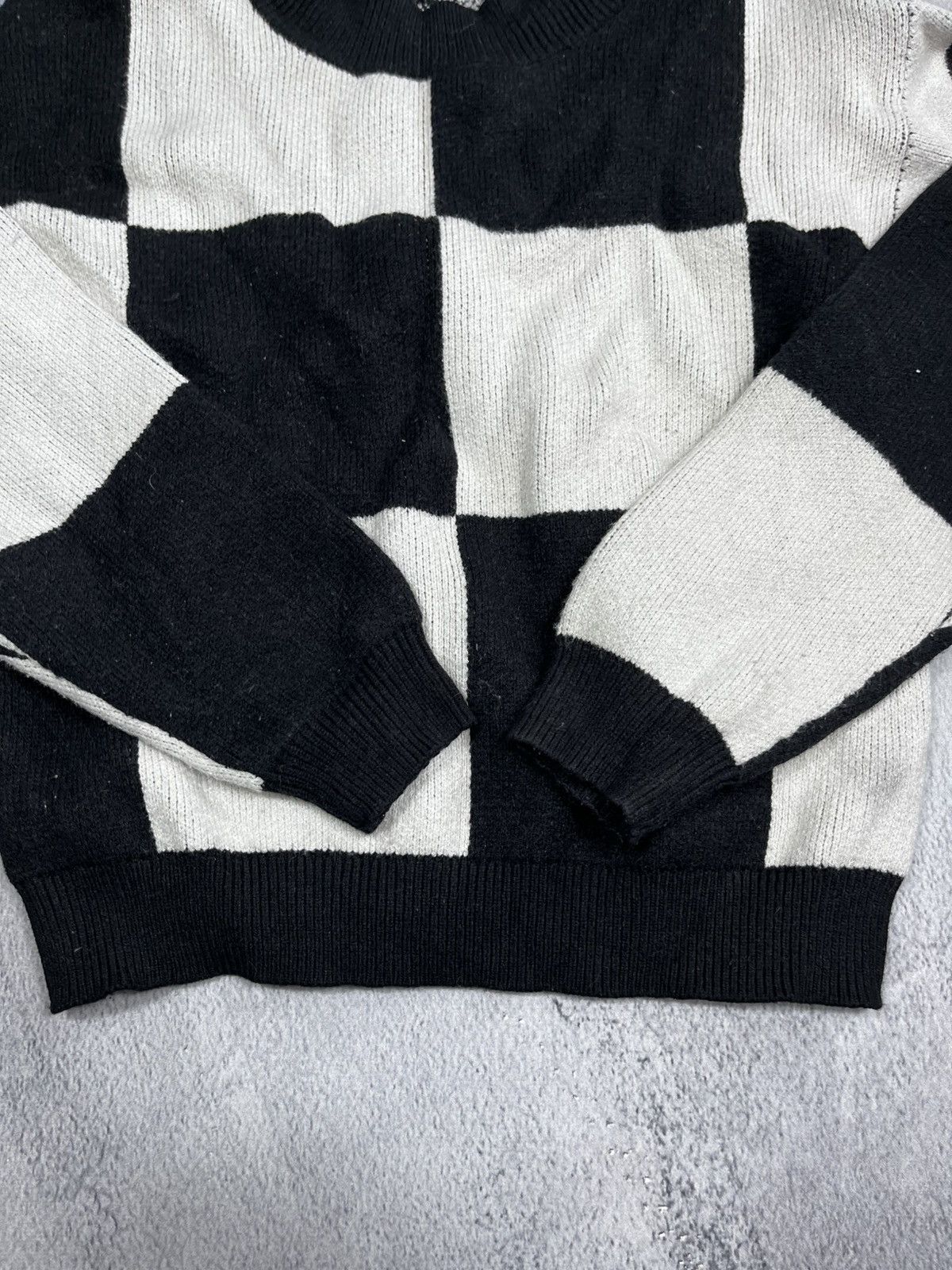 Japanese Brand × Vintage Vintage Y2K Japanese check sweater opium size S Size S / US 4 / IT 40 - 4 Thumbnail