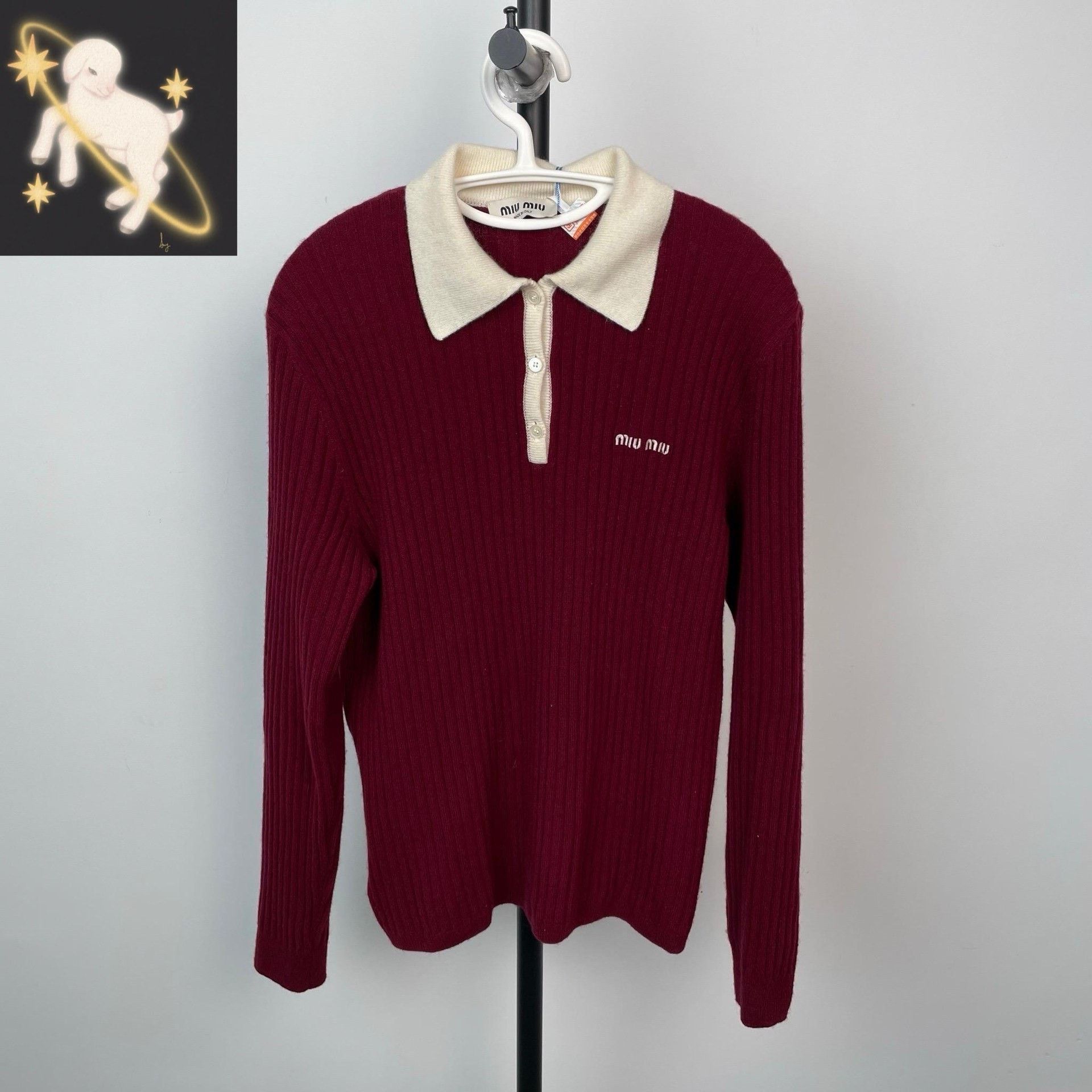 Miu Miu Miu Miu Red Sweater 36 Women Size S / US 4 / IT 40 - 1 Thumbnail
