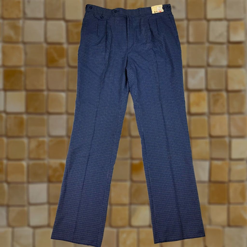 Vintage Vintage Antigua Plaid Dress Pants Men Size 40 Straight Leg Pleated Blue NWT 80s 90s Golf Retro Pants Mens Size US 40 / EU 56 - 1 Thumbnail