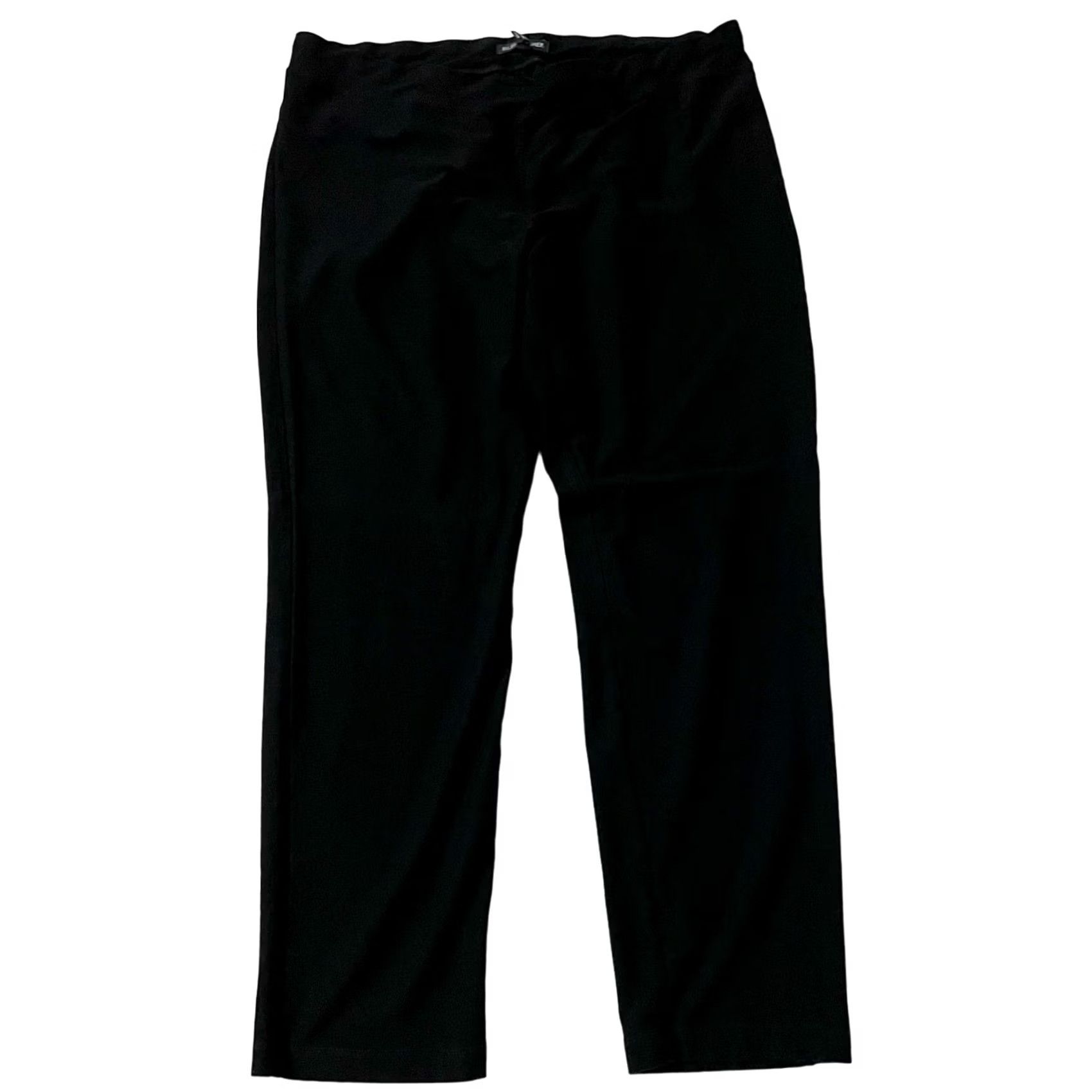Eileen Fisher Eileen Fisher Black Pants Crepe Pull-on High Rise Elastic Waist Stretch Size M Womens Chino Straight 34In Length 26.5In Inseam Size 32" / US 10 / IT 46 - 2 Thumbnail
