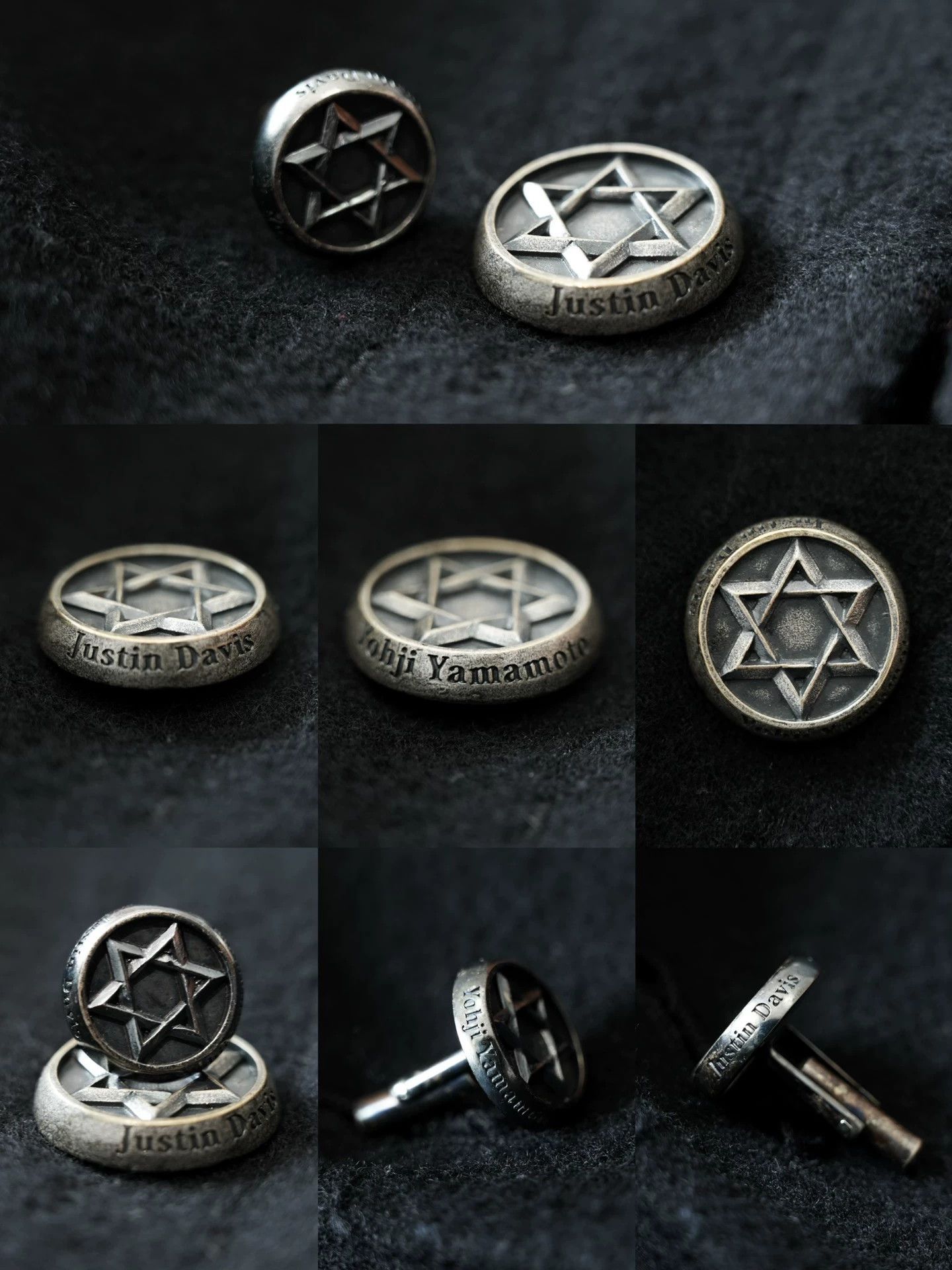 Yohji Yamamoto Yohji Yamamoto 11AW JD Mafia Silver David Star Buttons Size US S / EU 44-46 / 1 - 8 Thumbnail