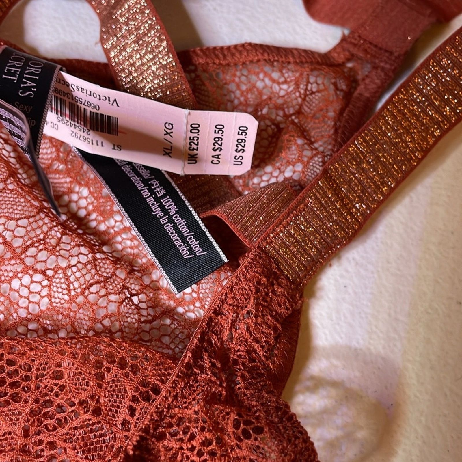 Victoria's Secret Victoria’s Secret Panties Gorgeous Rust Color VS Very Sexy Size ONE SIZE - 8 Thumbnail