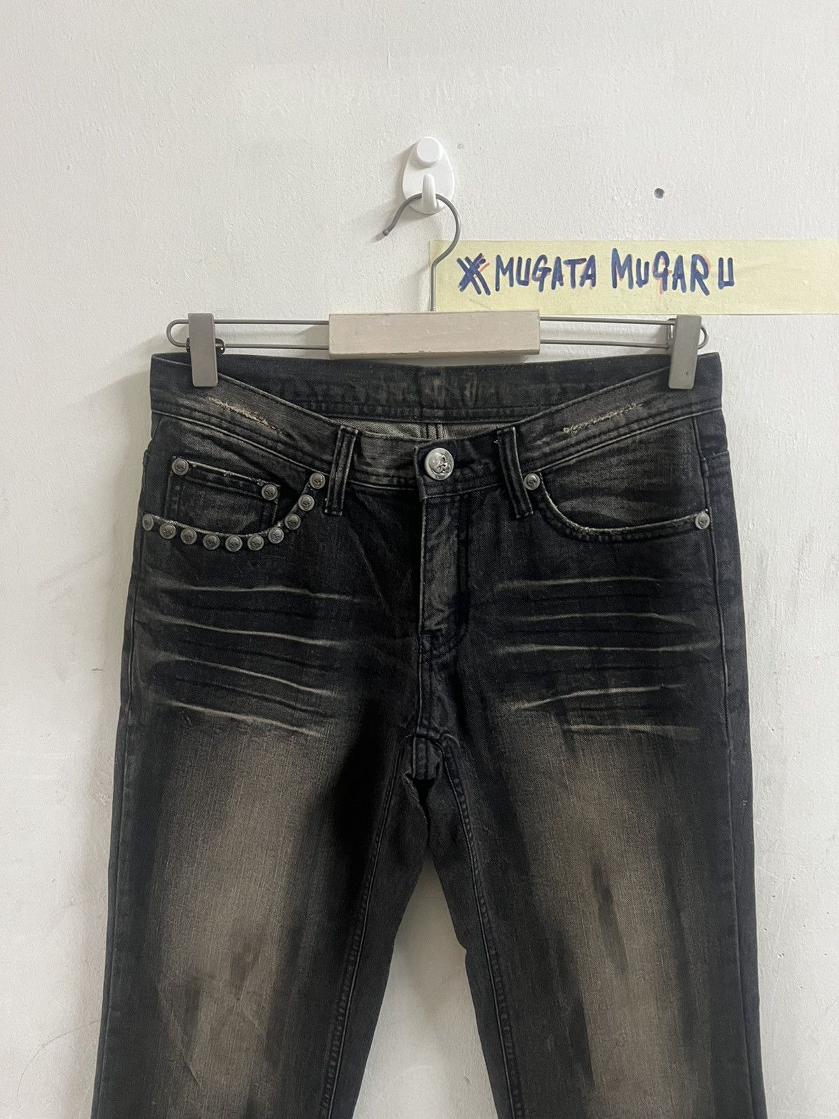 Japanese Brand FLARE UNKNOWN SKULL DENIM PANT Size US 30 / EU 46 - 2 Thumbnail