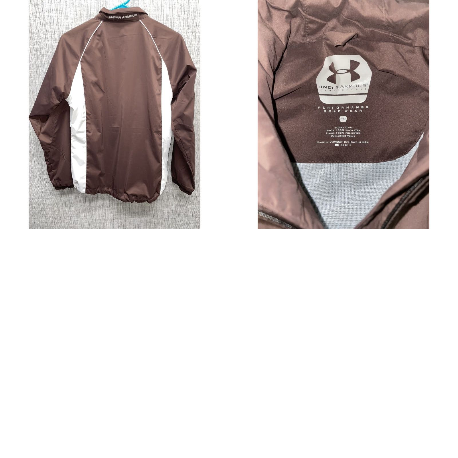 Under Armour Under Armour Jacket Womens S Golf Brown/White Size S / US 4 / IT 40 - 8 Thumbnail