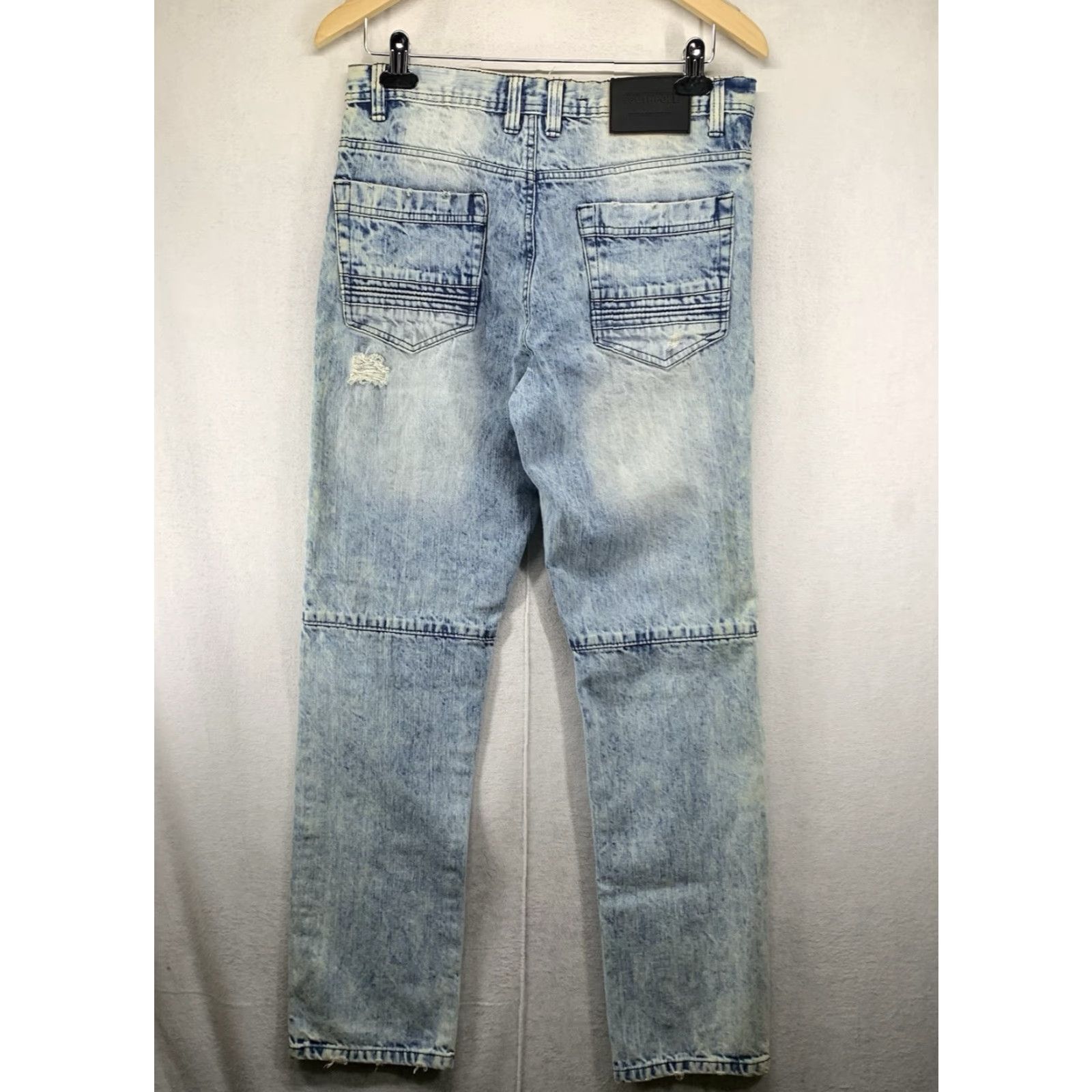 Southpole Southpole Jeans Men's 32x32 Blue Stretch Bleach Acid Stone Wash Straight Leg Size US 32 / EU 48 - 2 Thumbnail