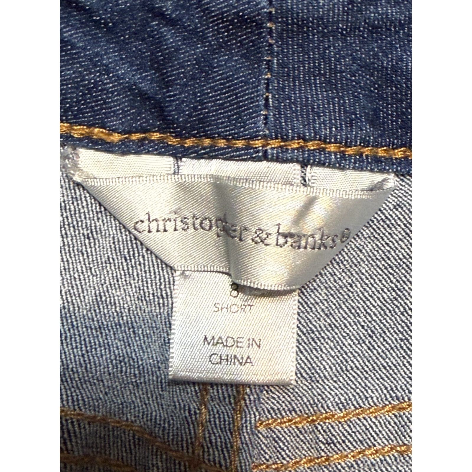 Vintage Christopher & Banks Jeans Womens 8 Short Blue Denim Straight Leg Jeans Ladies Regular 5-Pocket Zip Machine Washable Vintage No Size 30" / US 8 / IT 44 - 4 Thumbnail