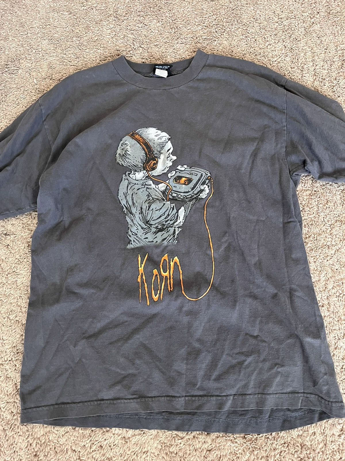 Image of Band Tees x Vintage Korn Tee in Grey, Men's (Size XL)