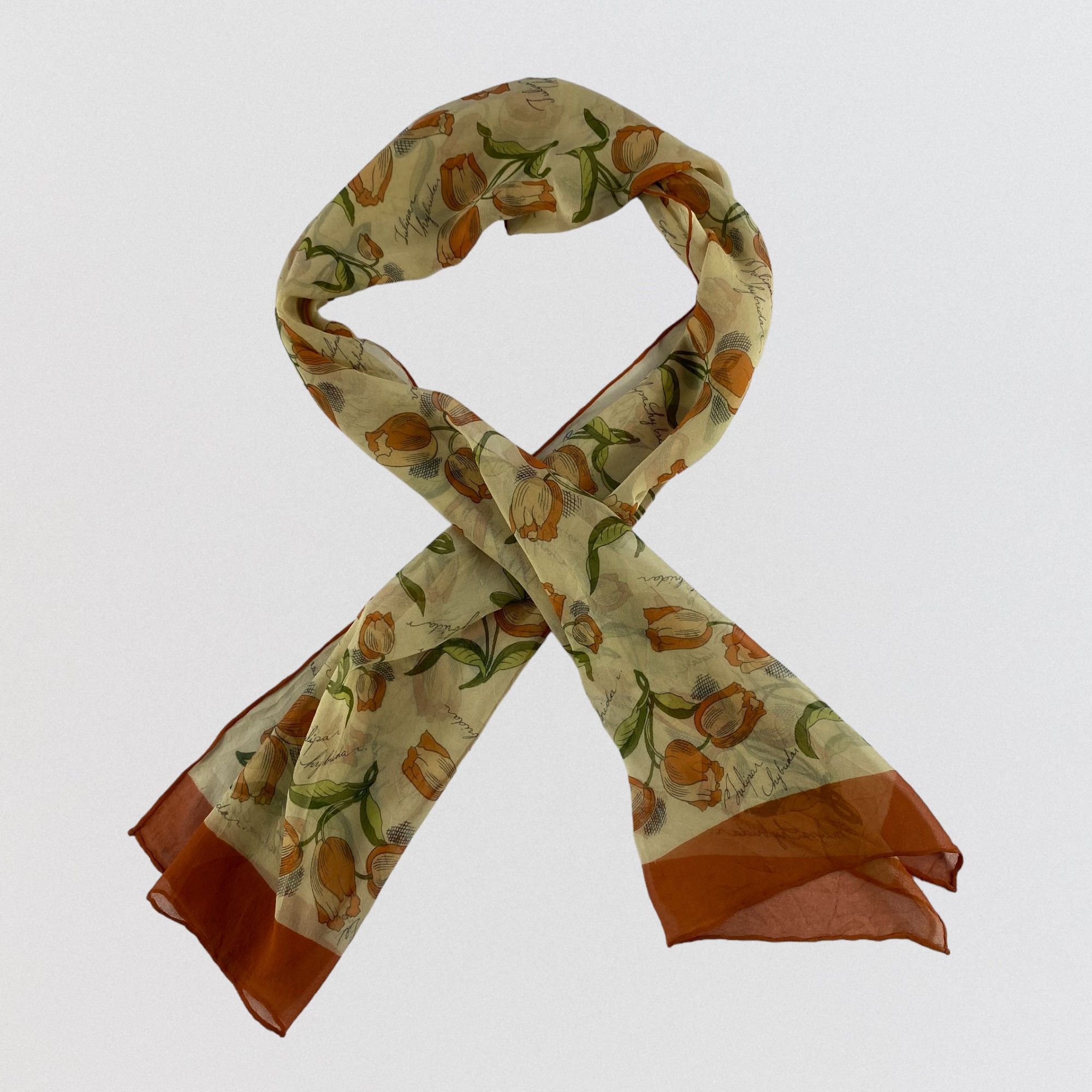 Japanese Brand × Vintage Vintage Floral Silk Scarf SS051 Size ONE SIZE - 1 Thumbnail