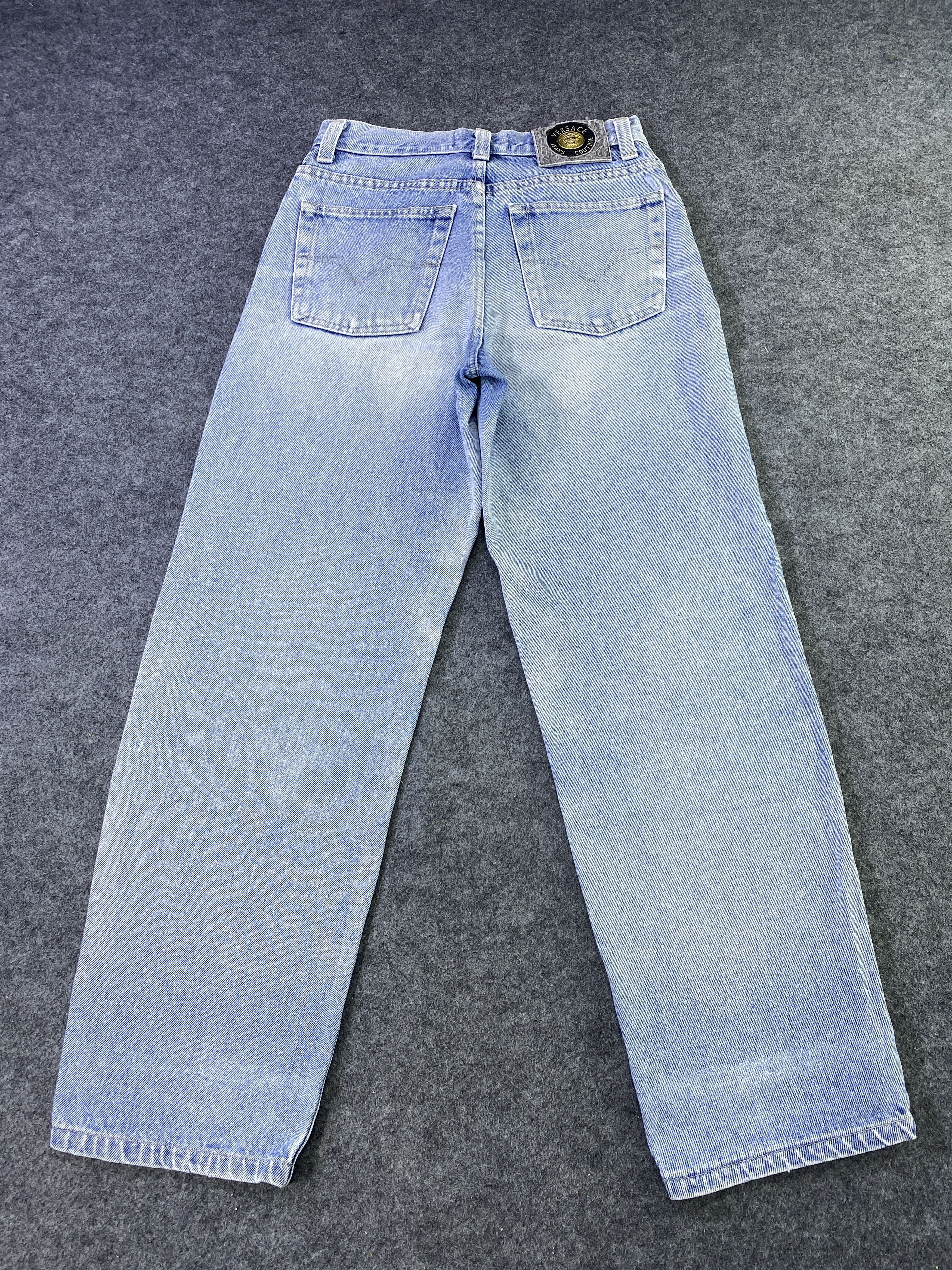 Versace Versace Distressed Blue Wash Jeans - J957 Size US 27 - 4 Thumbnail