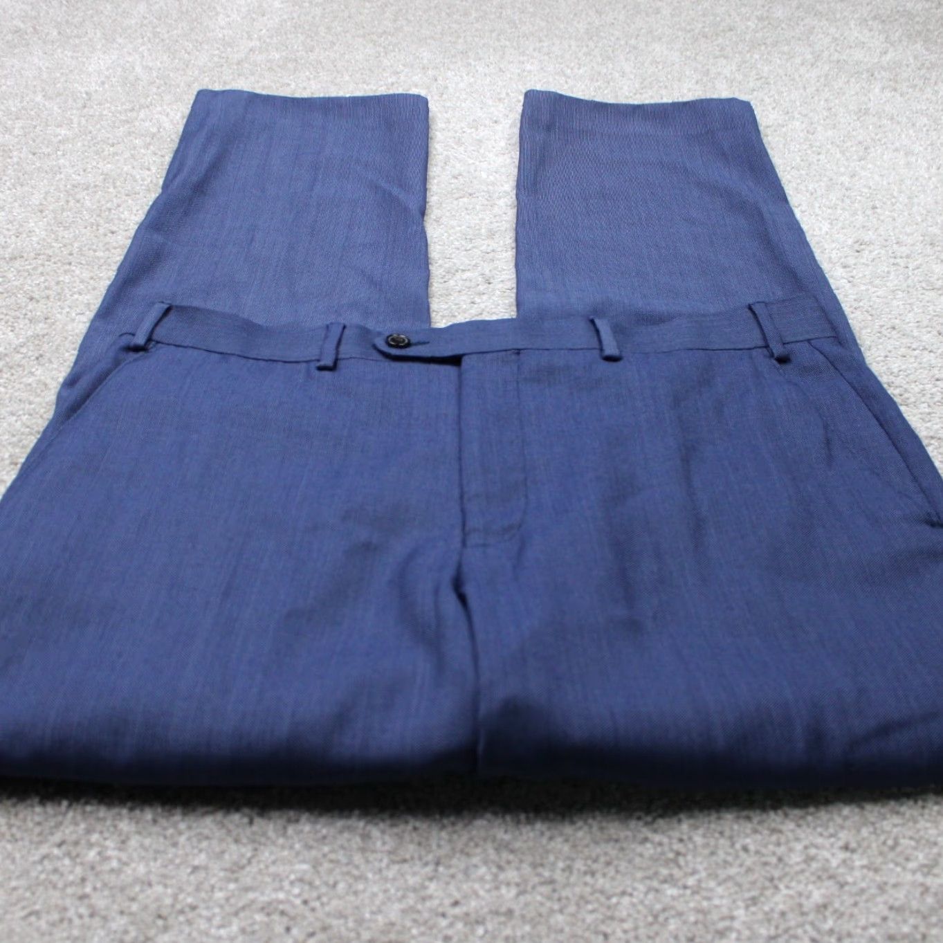 Ralph Lauren LAUREN Ralph Lauren Pants Mens 36x30 Flat Front Wool/Poly Blue Stretch Dress Pants Regular Straight/Classic 90s Theme Mens Size US 36 / EU 52 - 2 Thumbnail