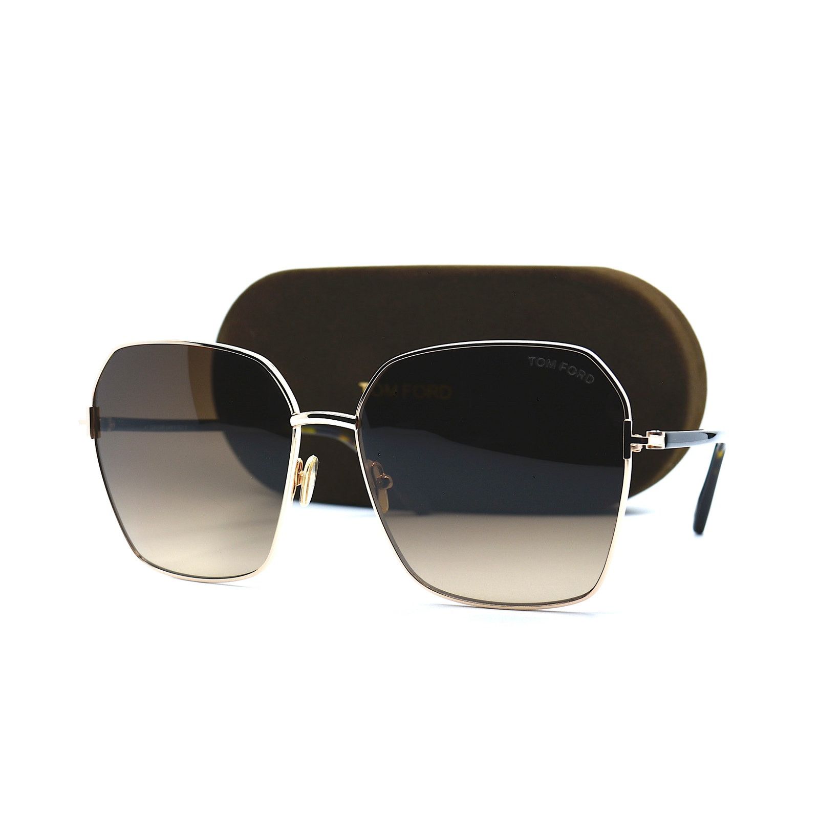 Tom Ford TOM FORD CLAUDIA-02 TF839 52F GOLD BROWN GRADIENT SUNGLASSES Size ONE SIZE - 14 Thumbnail