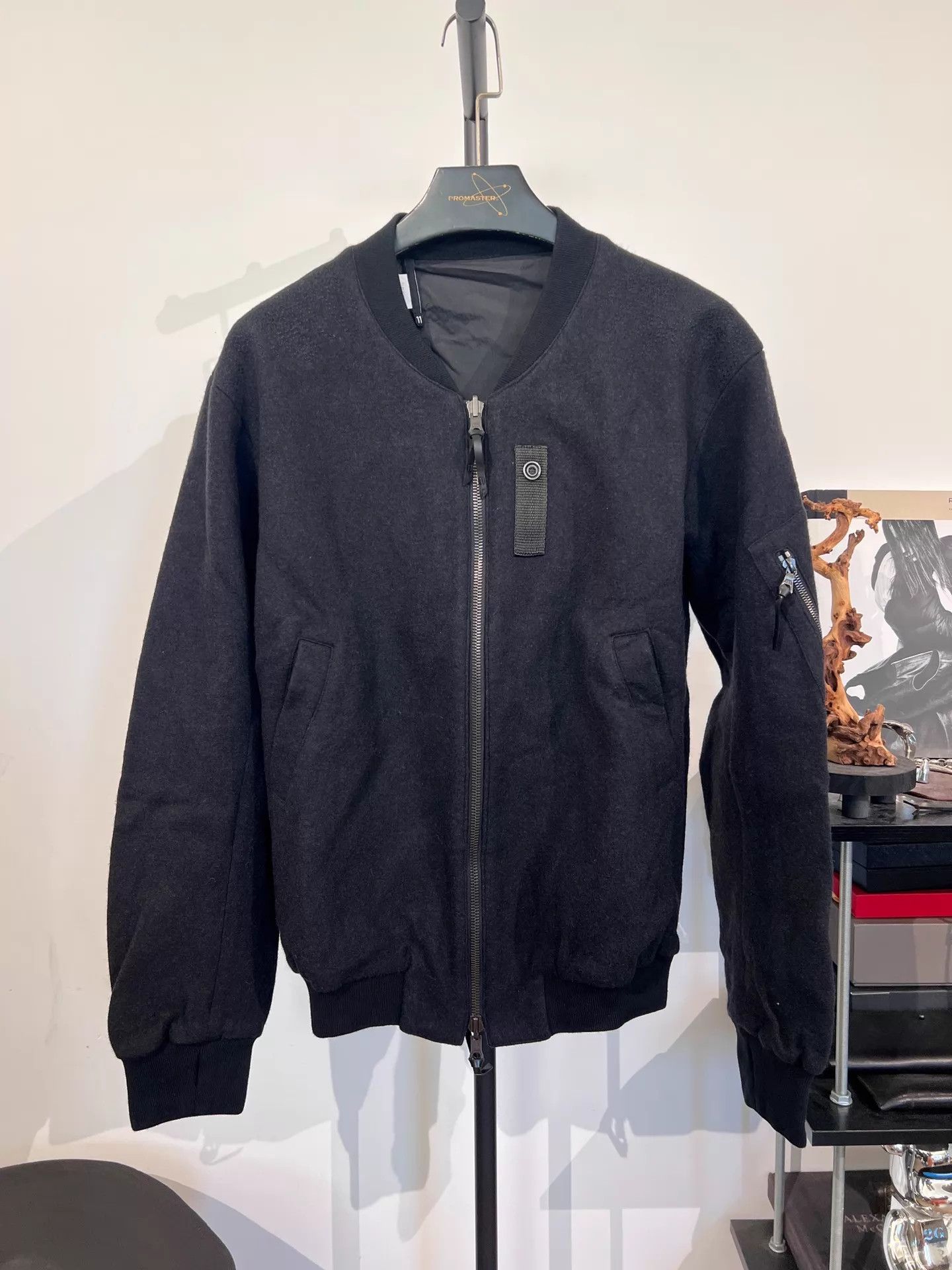 Boris Bidjan Saberi BBS 2-tone embroidered wool blend Ma-1 jacket size S Size US XS / EU 42 / 0 - 2 Thumbnail