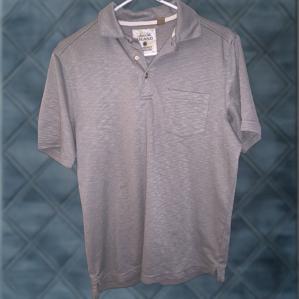 Vintage Tasso Elba Island Button Down Short Sleeve Shirt Gray Polyester Mens Sz S Classic Button down 90s Designer Vintage: No Size US L / EU 52-54 / 3 - 1 Thumbnail