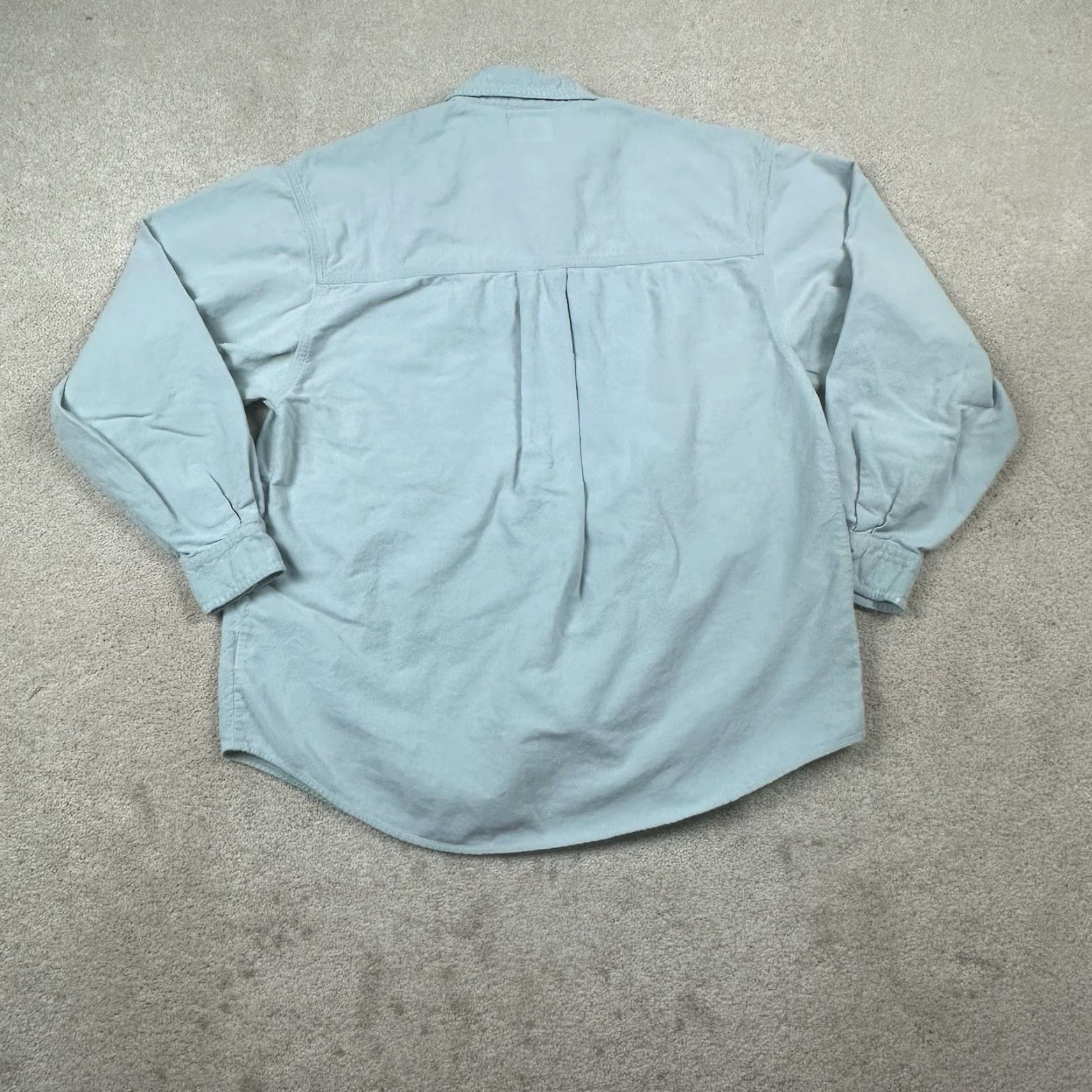 Eddie Bauer VINTAGE Eddie Bauer Button Up Chamois Shirt Womens Medium Blue 80s Size M / US 6-8 / IT 42-44 - 3 Thumbnail