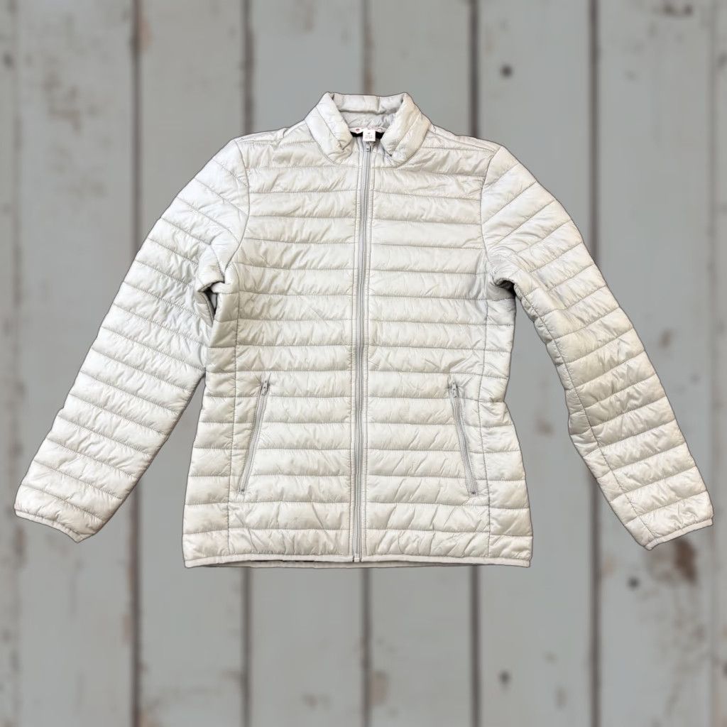 Brooks Brothers Brooks Brothers Jacket Womens Medium M Gray Puffer Full Zip Quilted Red Fleece Size M / US 6-8 / IT 42-44 - 1 Thumbnail