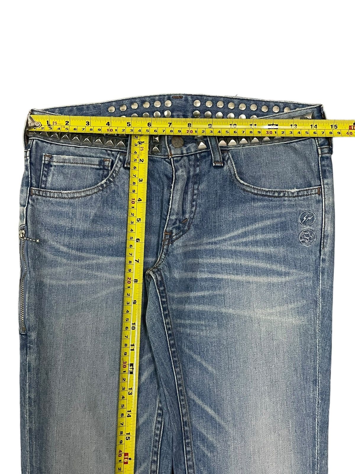 Levi's Vintage Levi’s Spiked Denim Distressed Punk Goth Style Jeans Size 29" - 17 Thumbnail