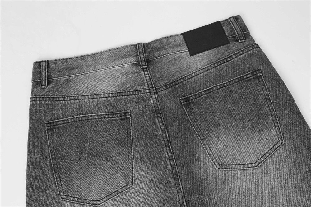 Vintage Men's washed distressed loose wide-leg ripped straight jeans Size US 32 / EU 48 - 5 Thumbnail