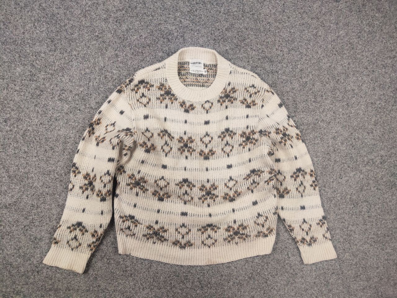 Arrow Arrow Vintage 70's Wool blend Pattern Knit Sweater USA Made Size US S / EU 44-46 / 1 - 10 Thumbnail