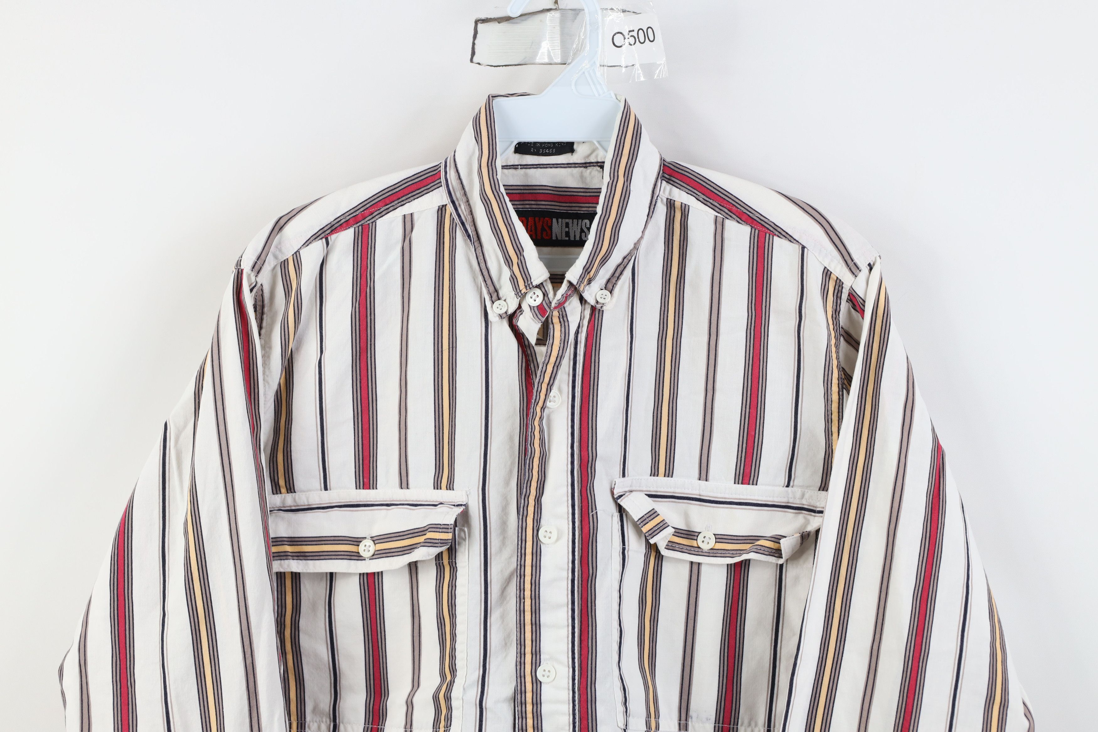 Vintage Vintage 90s Streetwear Block Collared Button Down Shirt Size US S / EU 44-46 / 1 - 2 Thumbnail