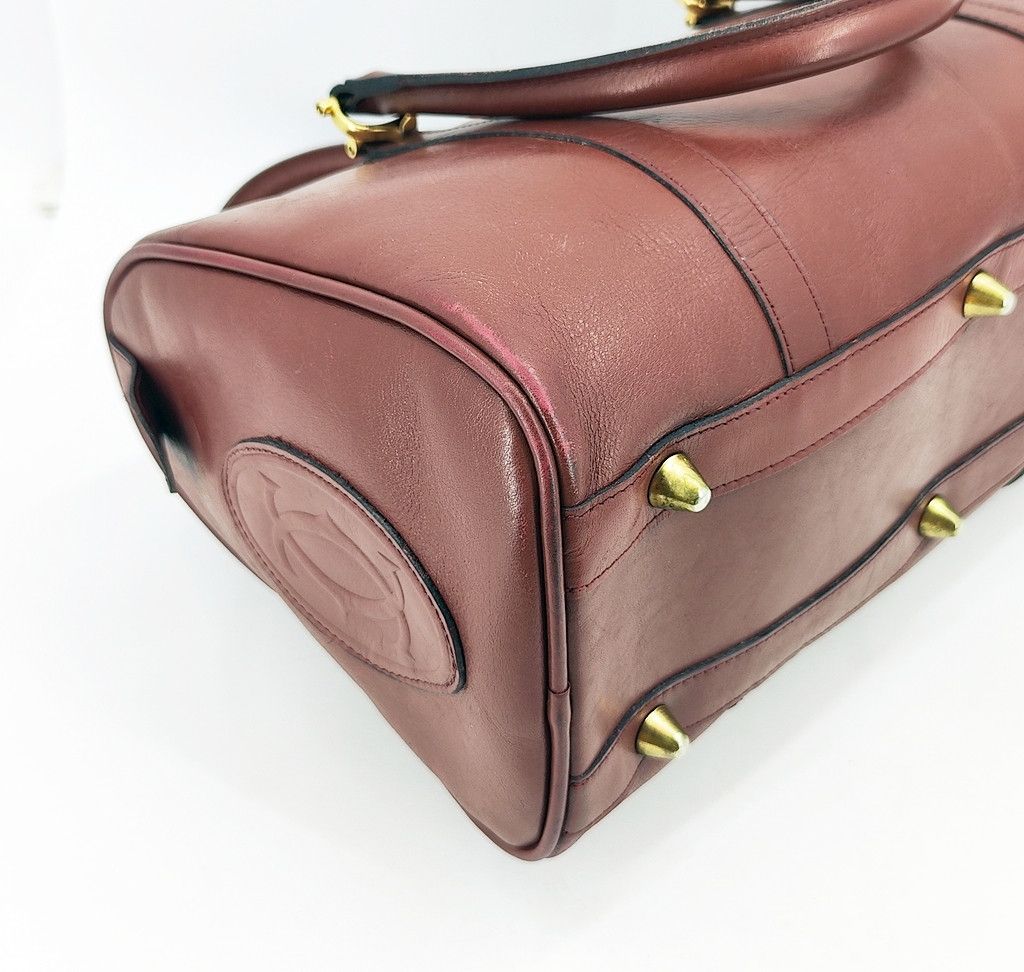 Cartier original CARTIER Bordeaux Leather Boston 33 Bag Size ONE SIZE - 11 Thumbnail