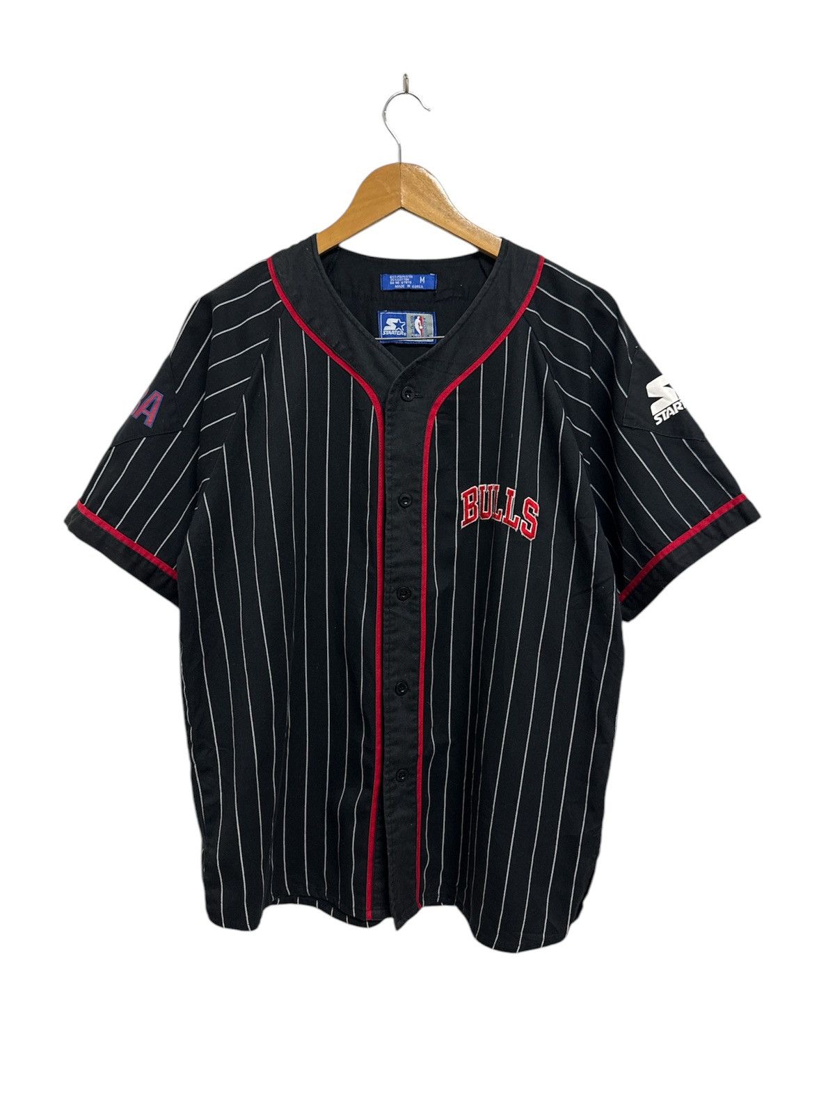 Vintage 90s Chicago Bulls Pinstripe Starter Jersey