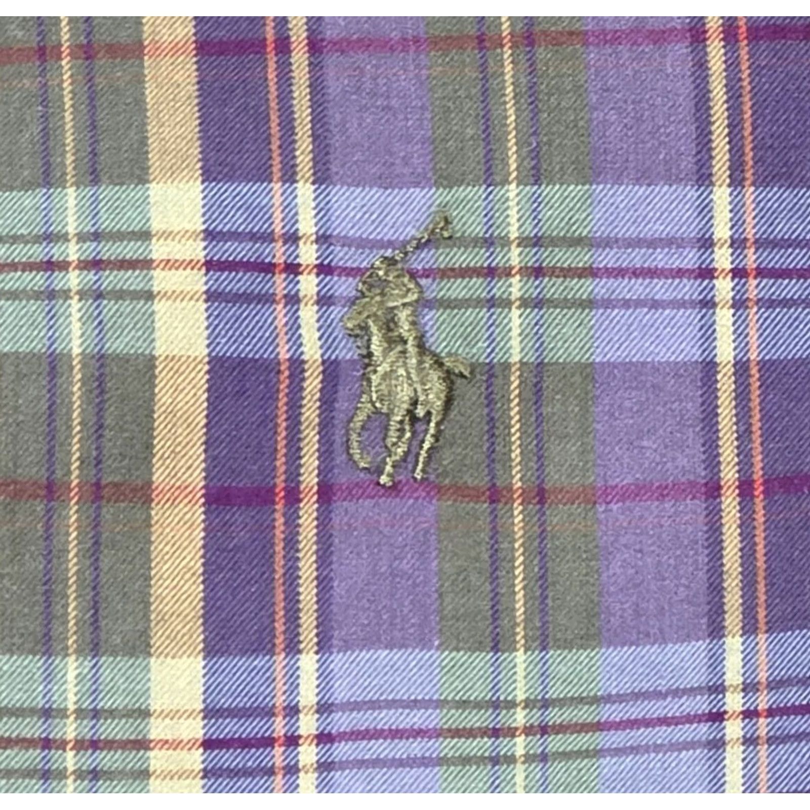 Polo Ralph Lauren VINTAGE Polo Ralph Lauren Purple Plaid Safari Button Up Shirt Men’s XL Madras Custom Size US XL / EU 56 / 4 - 5 Thumbnail