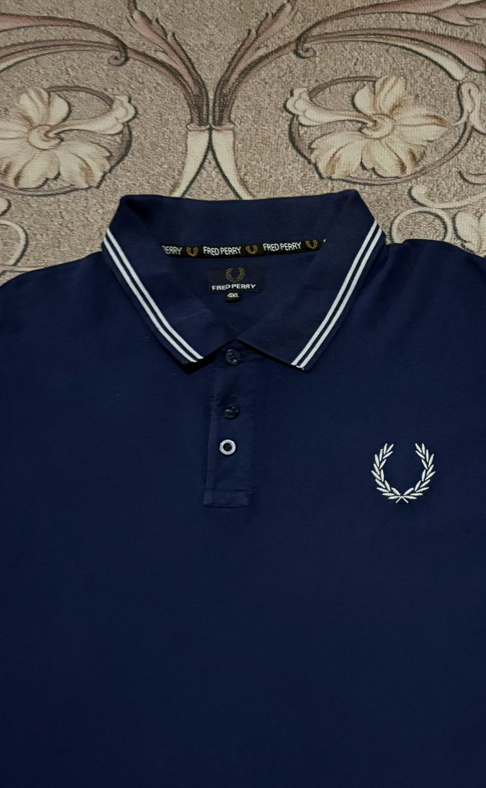 Designer FRED PERRY Big Logo Over Size Polo Tee Size US XXL / EU 58 / 5 - 4 Thumbnail