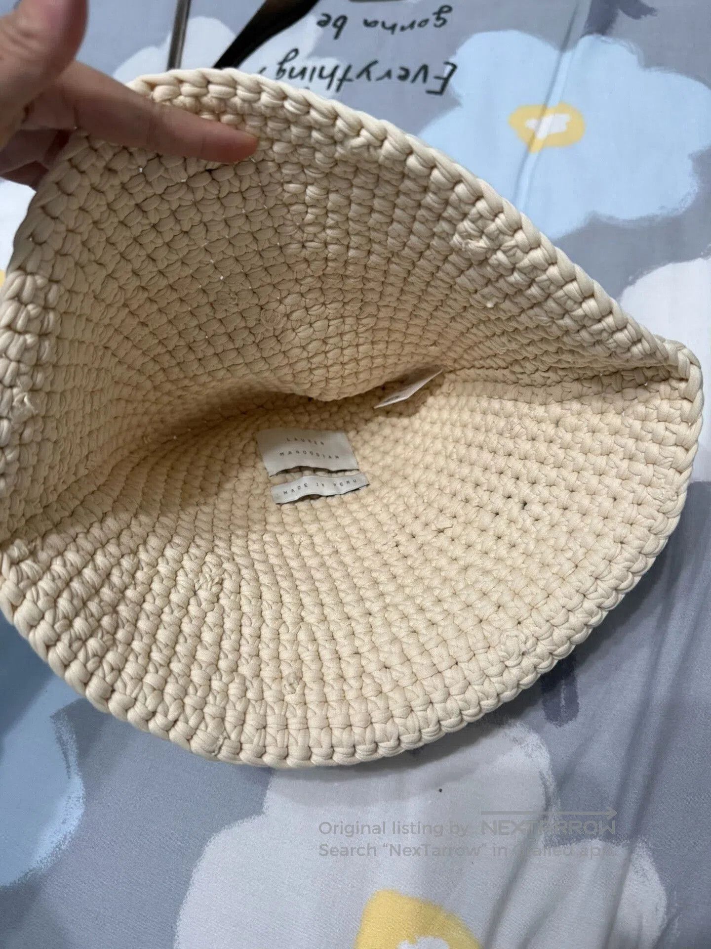 Lauren Manoogian Lauren Manoogian Woven Hat in Beige. Size ONE SIZE - 5 Thumbnail