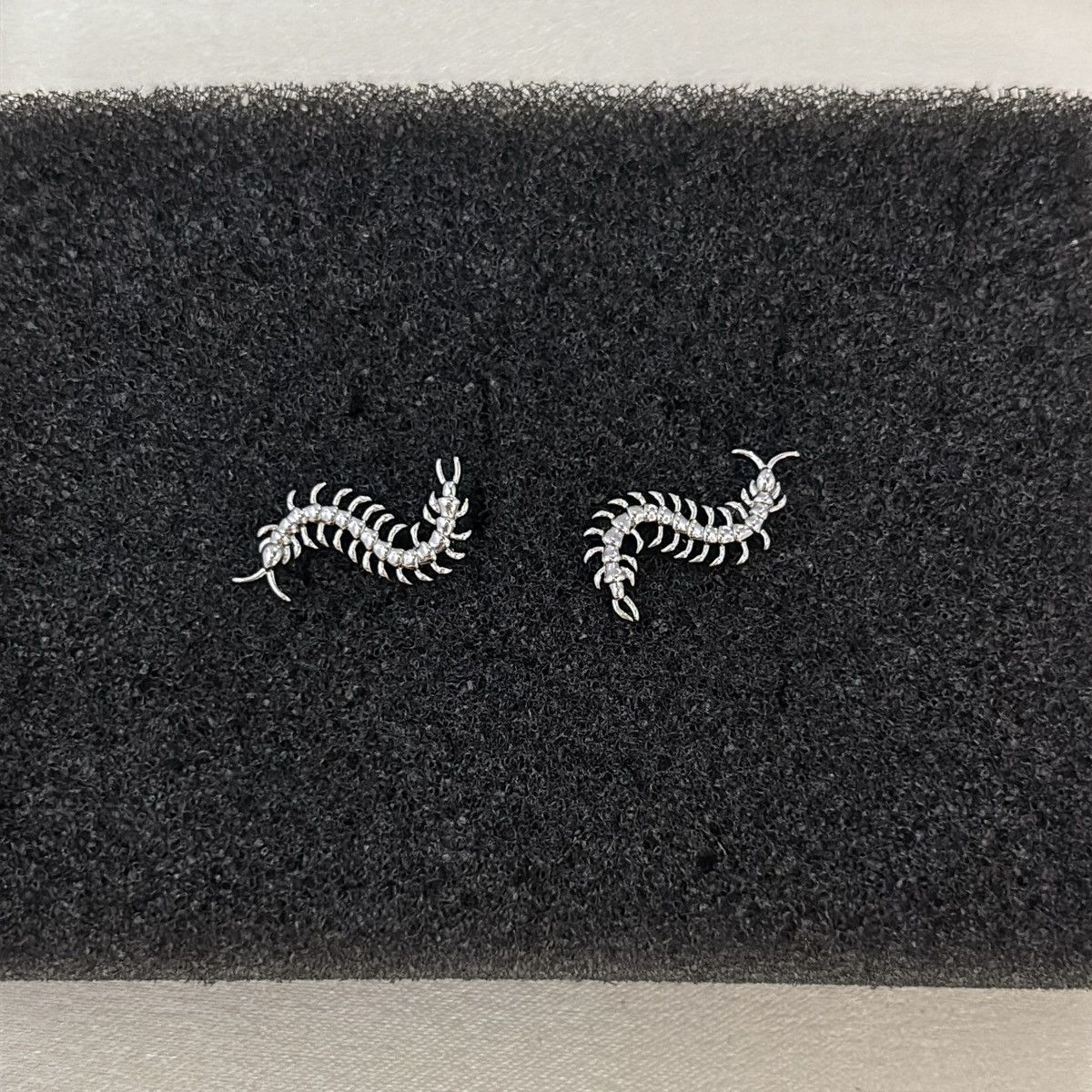 Other Centipede Stud Earrings for Men Women Punk Hip Hop Unisex Size ONE SIZE - 1 Thumbnail