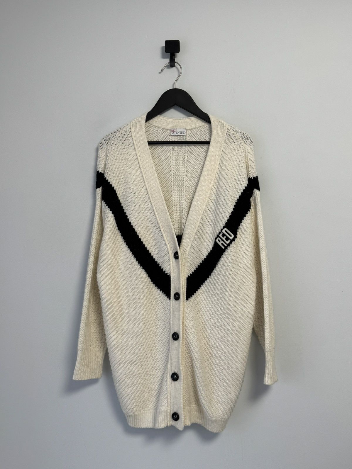 RED Valentino Red Valentino Women’s Knit Cardigan Sweater V-Neck Button Size S / US 4 / IT 40 - 1 Thumbnail