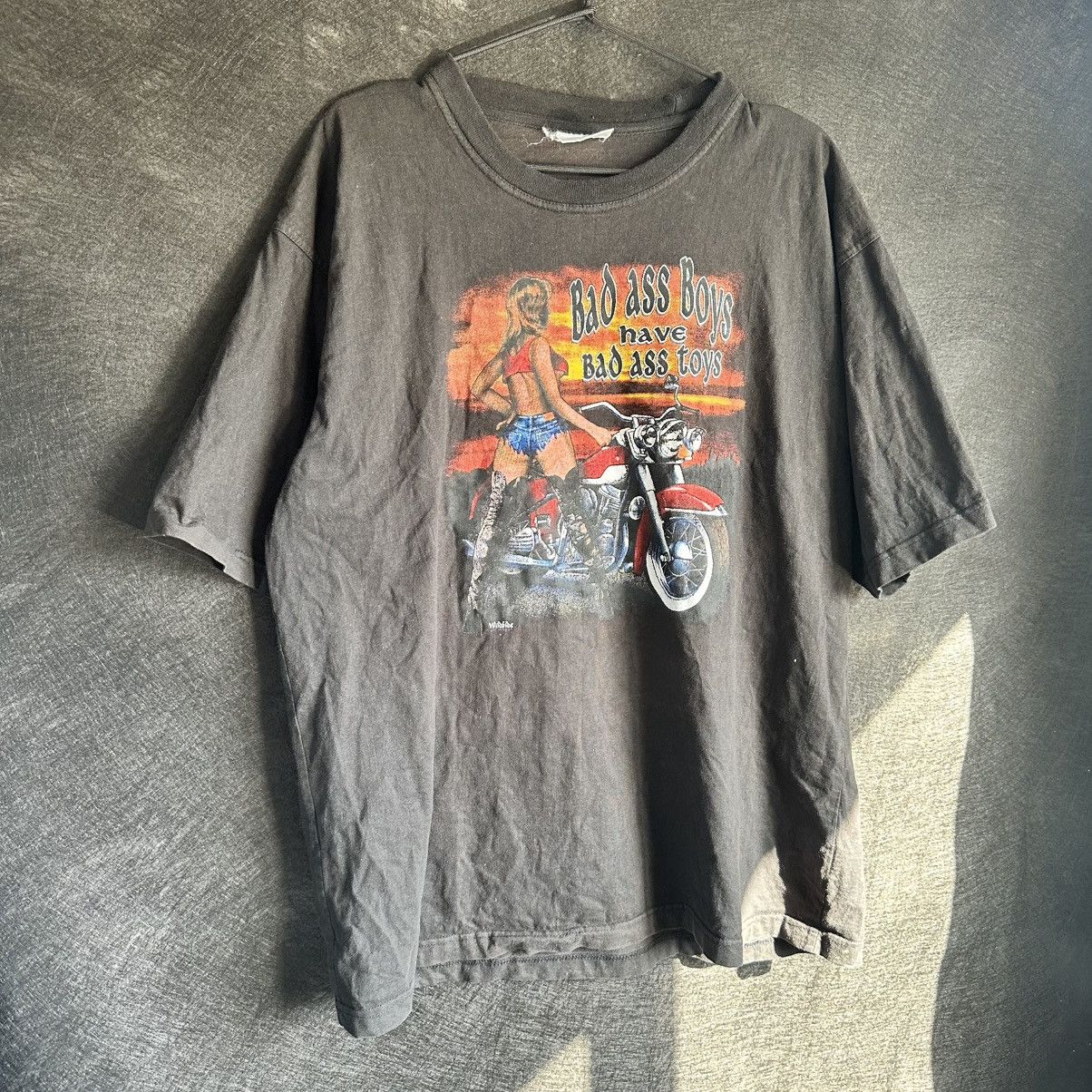 The Unbranded Brand RARE* Vintage Bad Ass Boys Have Bad Ass Toys USA Biker Shirt Size US XL / EU 56 / 4 - 1 Thumbnail