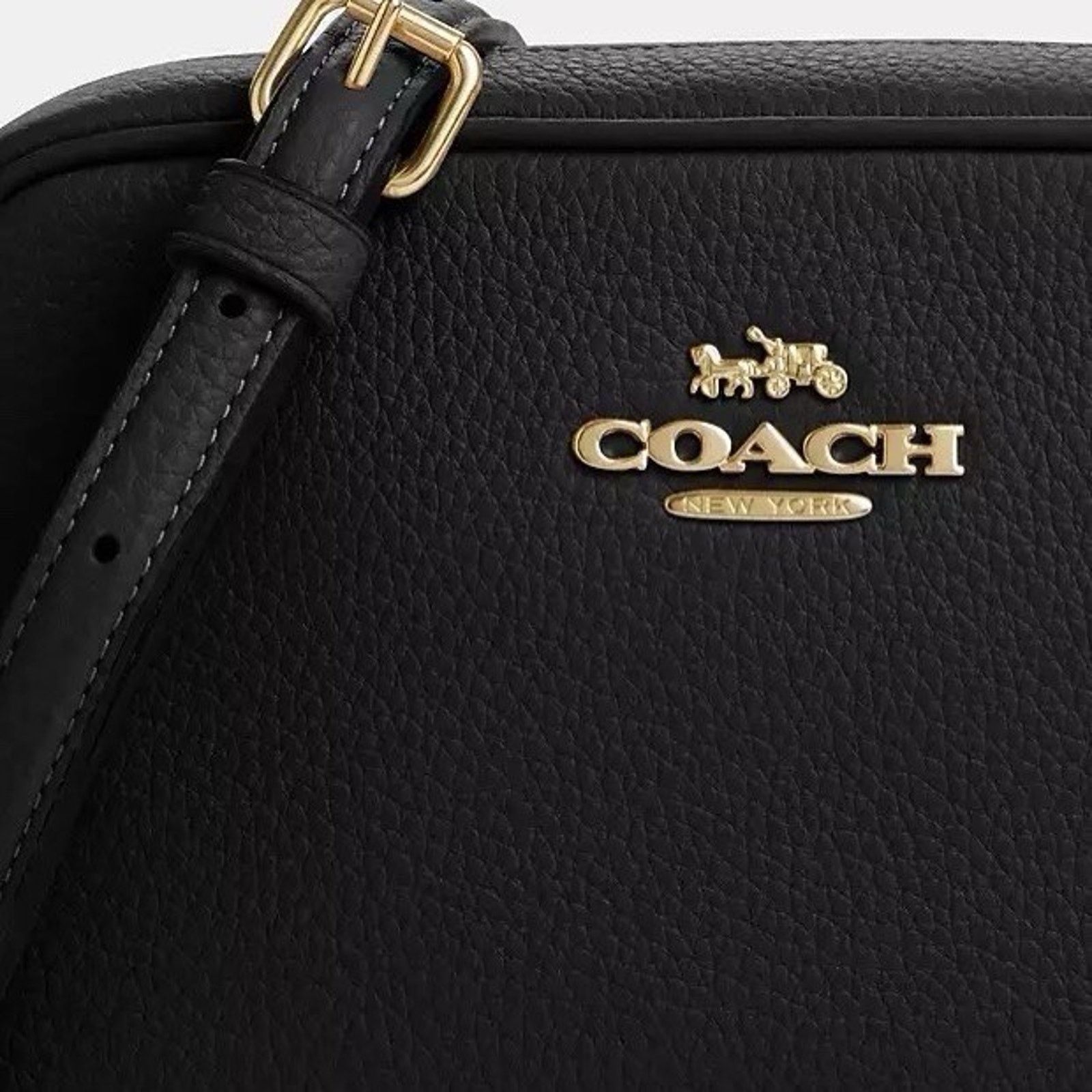 Coach NWT COACH CQ875 Mini Jamie Camera Bag Purse Leather Black Size ONE SIZE - 9 Thumbnail