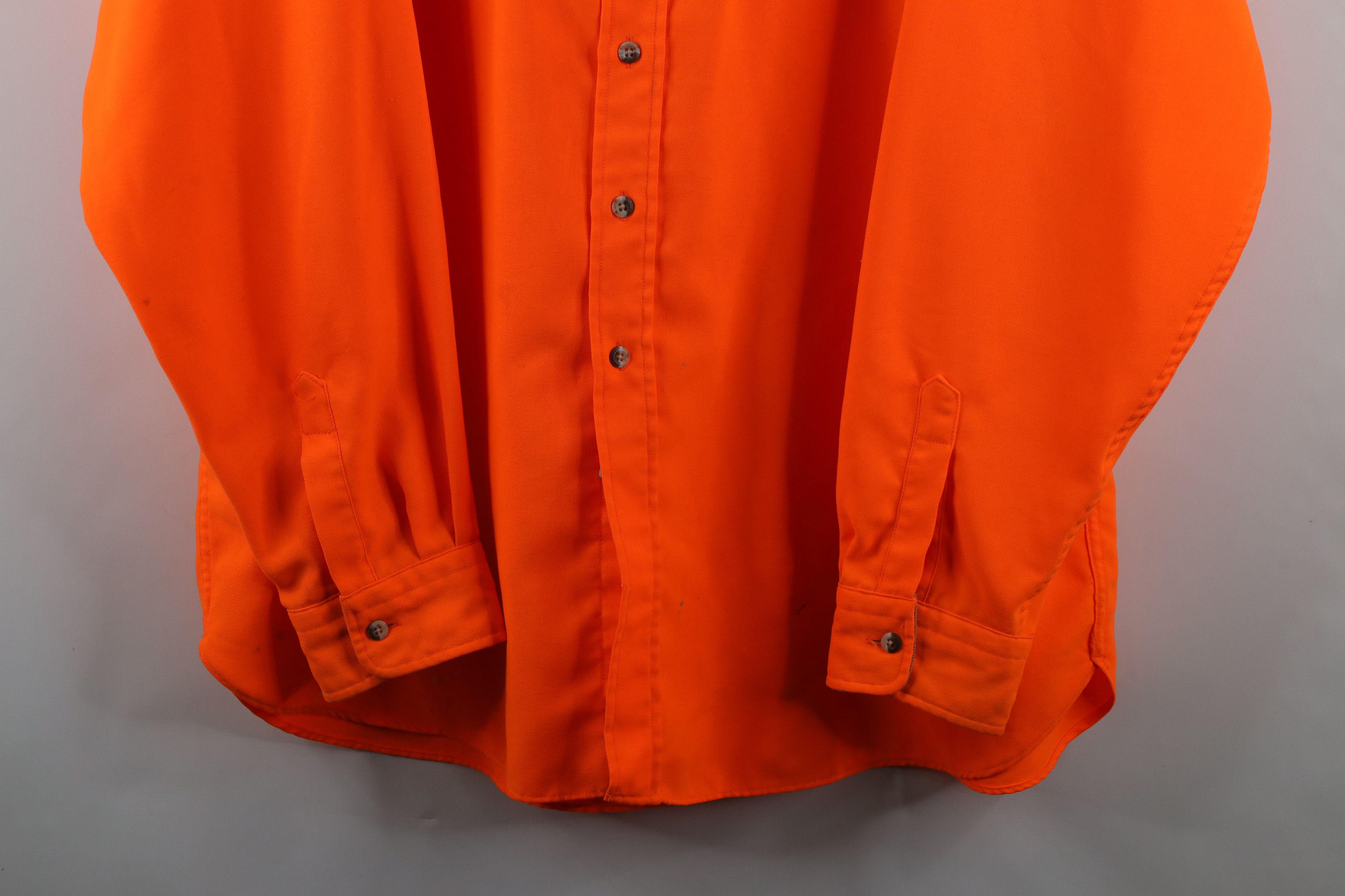 Cabelas × Vintage Vintage 90s Cabelas Heavyweight Button Shirt Blaze Orange Size US XXL / EU 58 / 5 - 3 Thumbnail