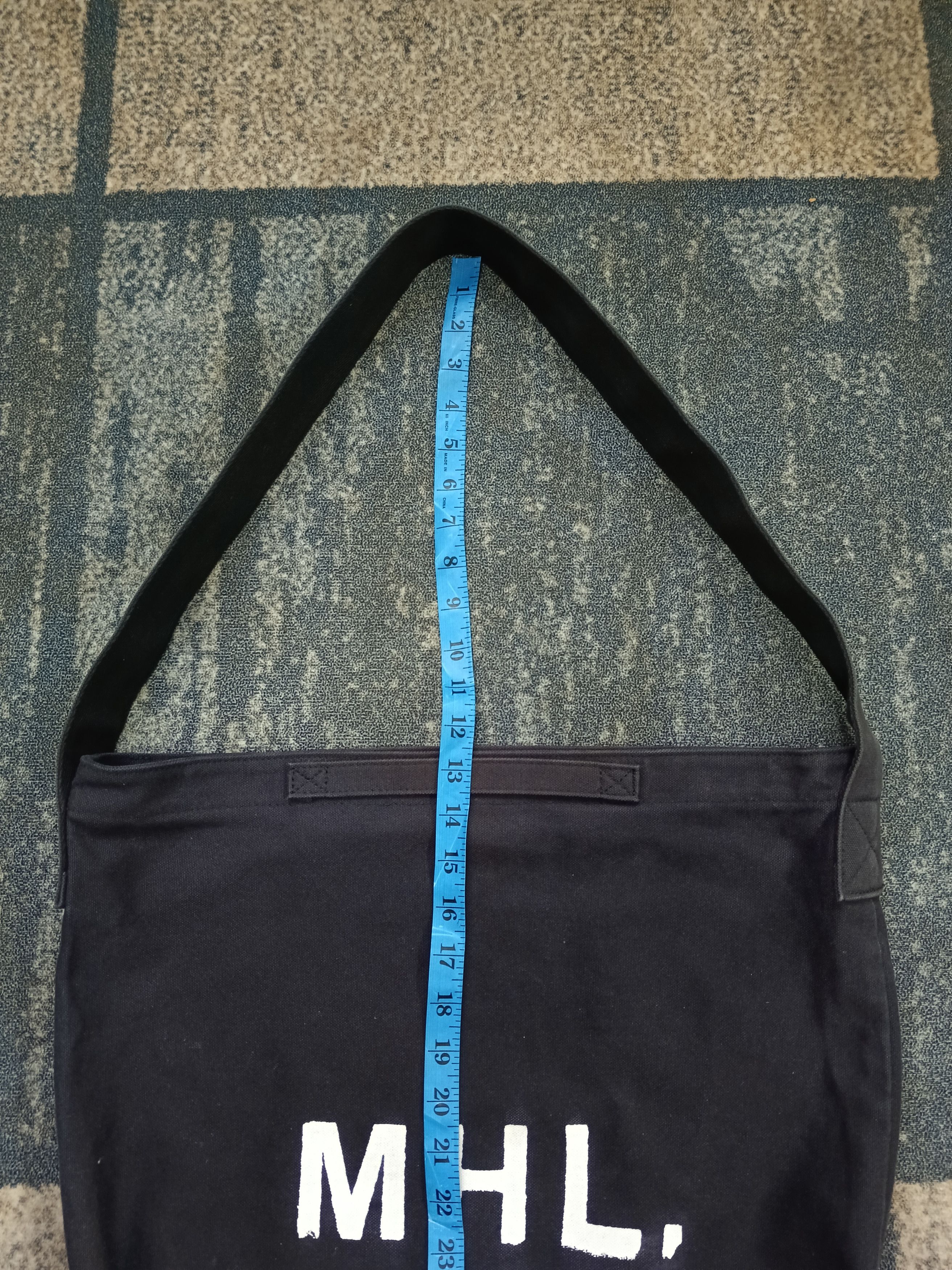 Margaret Howell MHL SPELLOUT CANVAS COTTON CROSSBODY/SLING BAG Size ONE SIZE - 7 Thumbnail