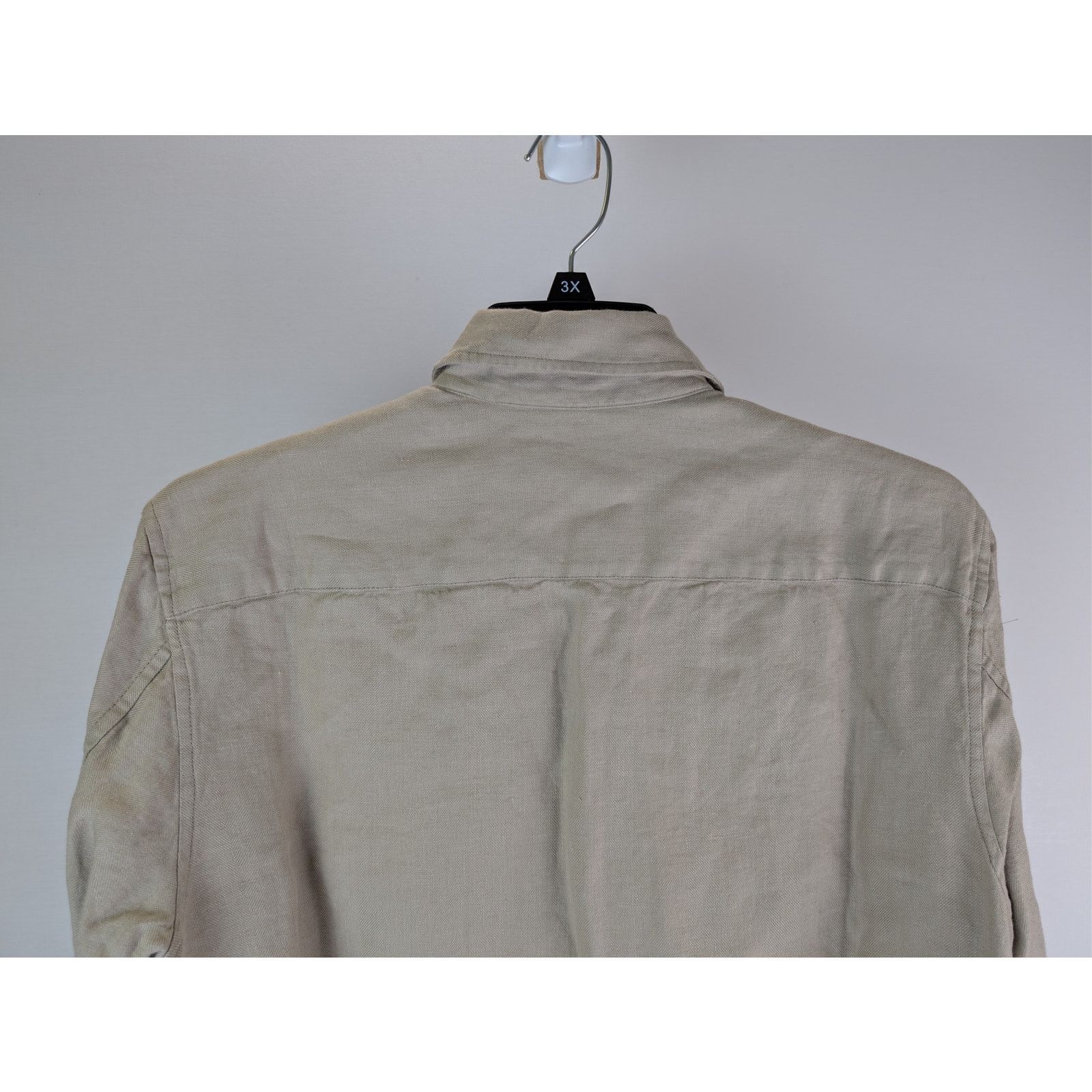 Boglioli o1rshd1 CC20 Button up Shirt with herringbone pattern Beige Size US S / EU 44-46 / 1 - 11 Thumbnail