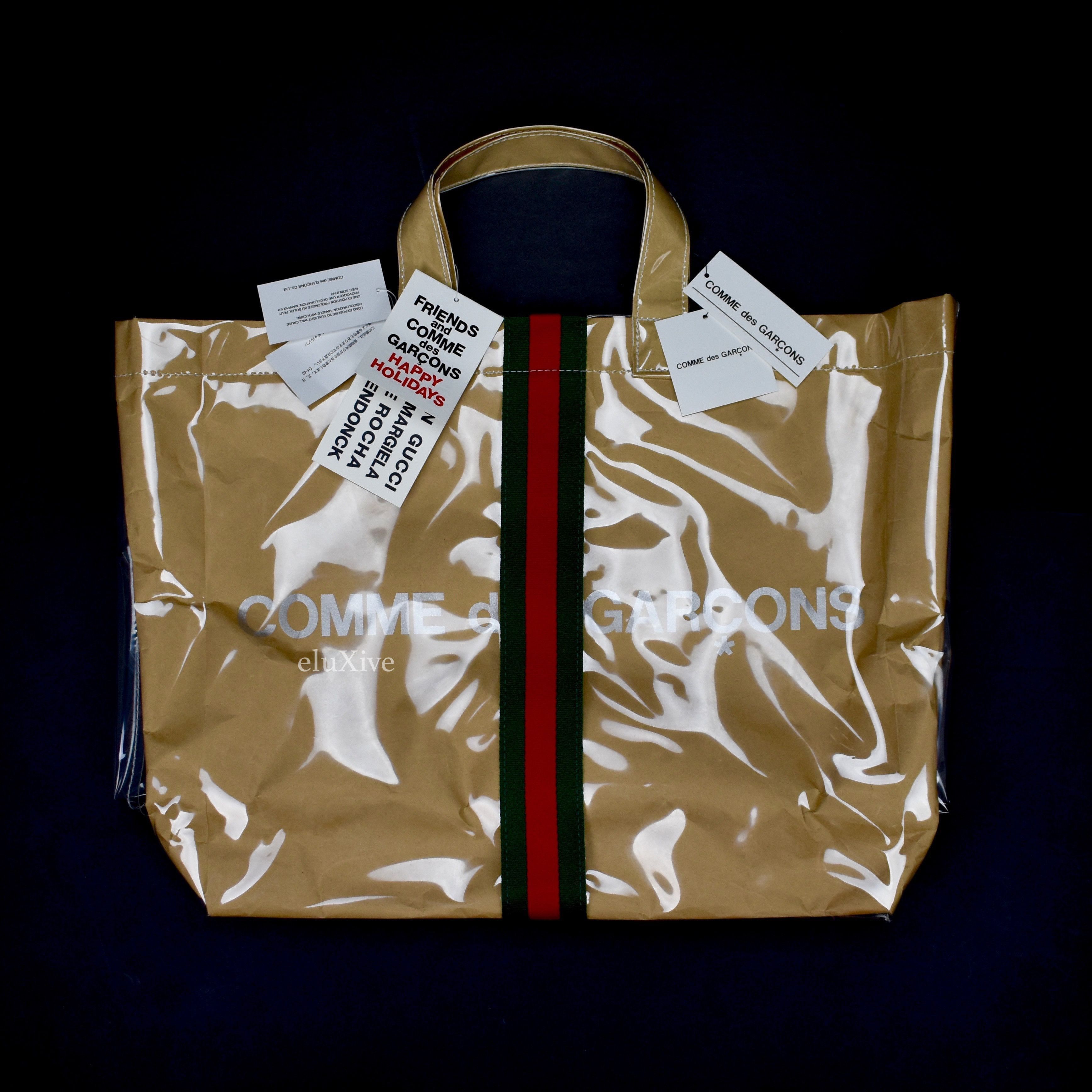 Comme des Garcons × Gucci CDG Gucci Brown Paper PVC Tote Bag DS Size ONE SIZE - 1 Preview