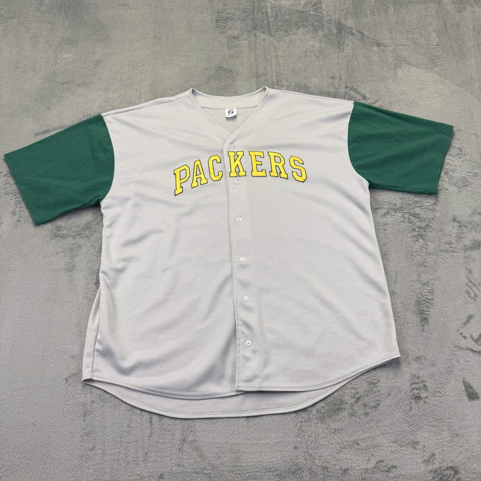 Logo 7 Logo 7 Green Bay Packers Bottom-Up Baseball Jersey Size ONE SIZE - 1 Thumbnail